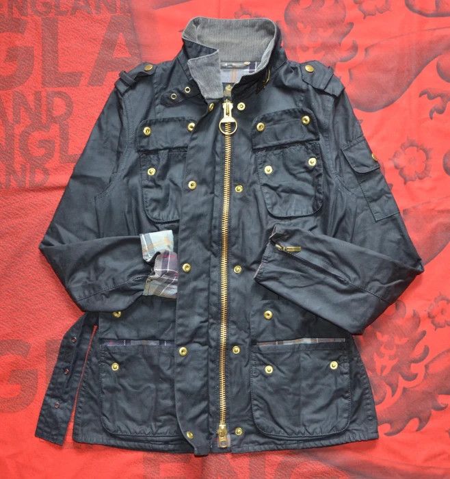 Barbour Barbour International Wax Jacket Womens Black Waxed Cotton Size S / US 4 / IT 40 - 6 Thumbnail