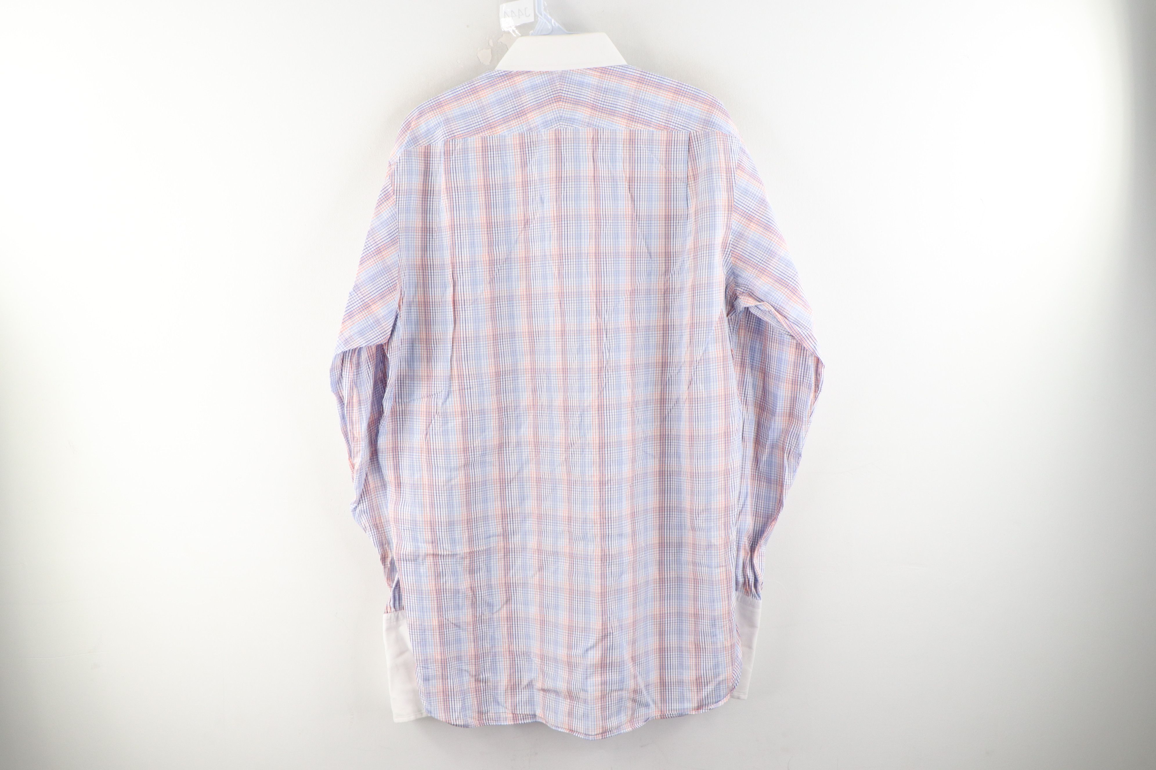Vintage Turnbull & Asser French Cuff Rainbow Plaid Button Shirt Size US L / EU 52-54 / 3 - 6 Thumbnail