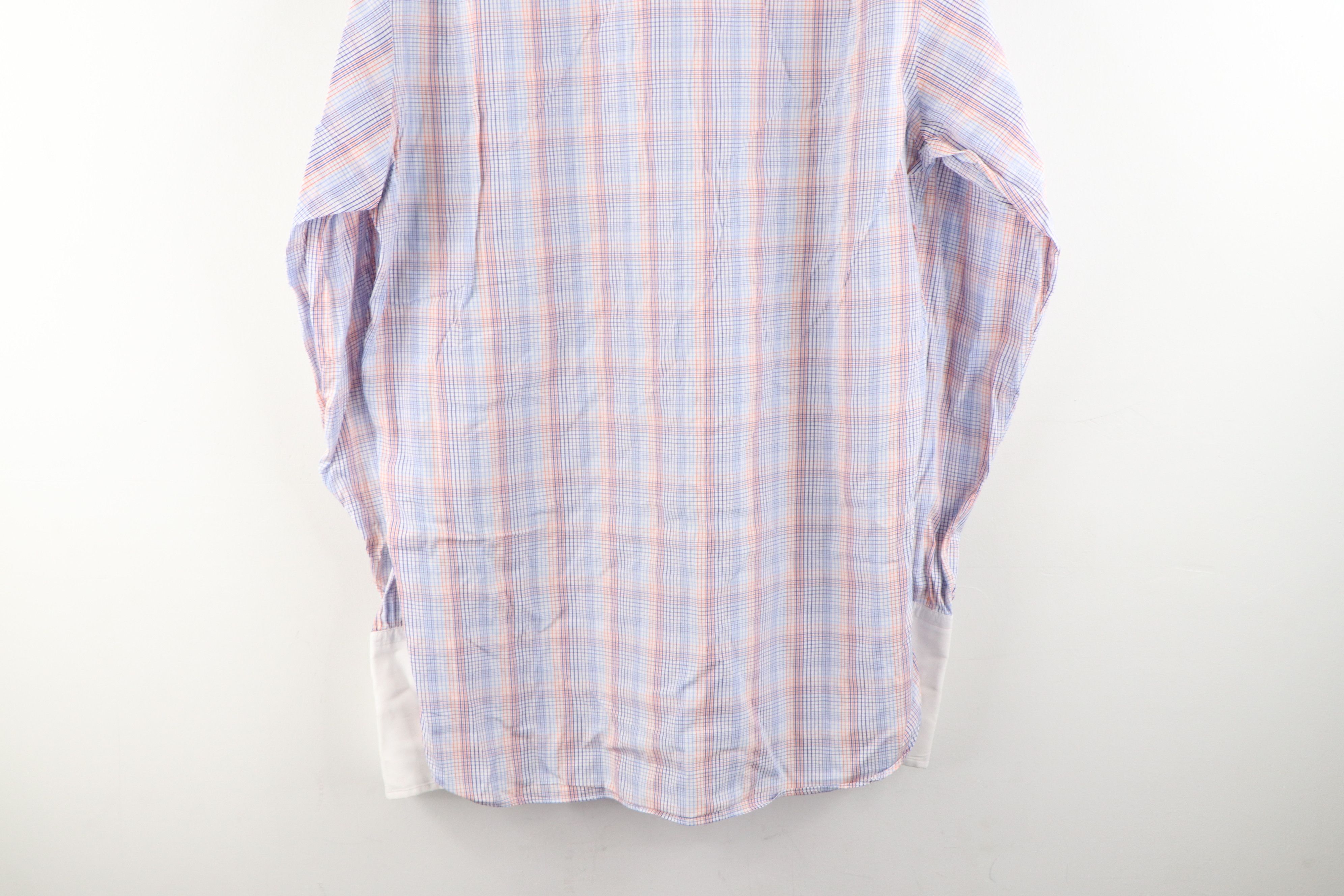 Vintage Turnbull & Asser French Cuff Rainbow Plaid Button Shirt Size US L / EU 52-54 / 3 - 8 Thumbnail