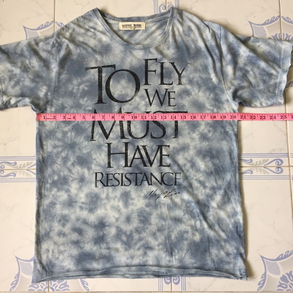 Gypsy × Japanese Brand Tie Dye Tee To Fly We Must Have Resistance Size US L / EU 52-54 / 3 - 15 Thumbnail