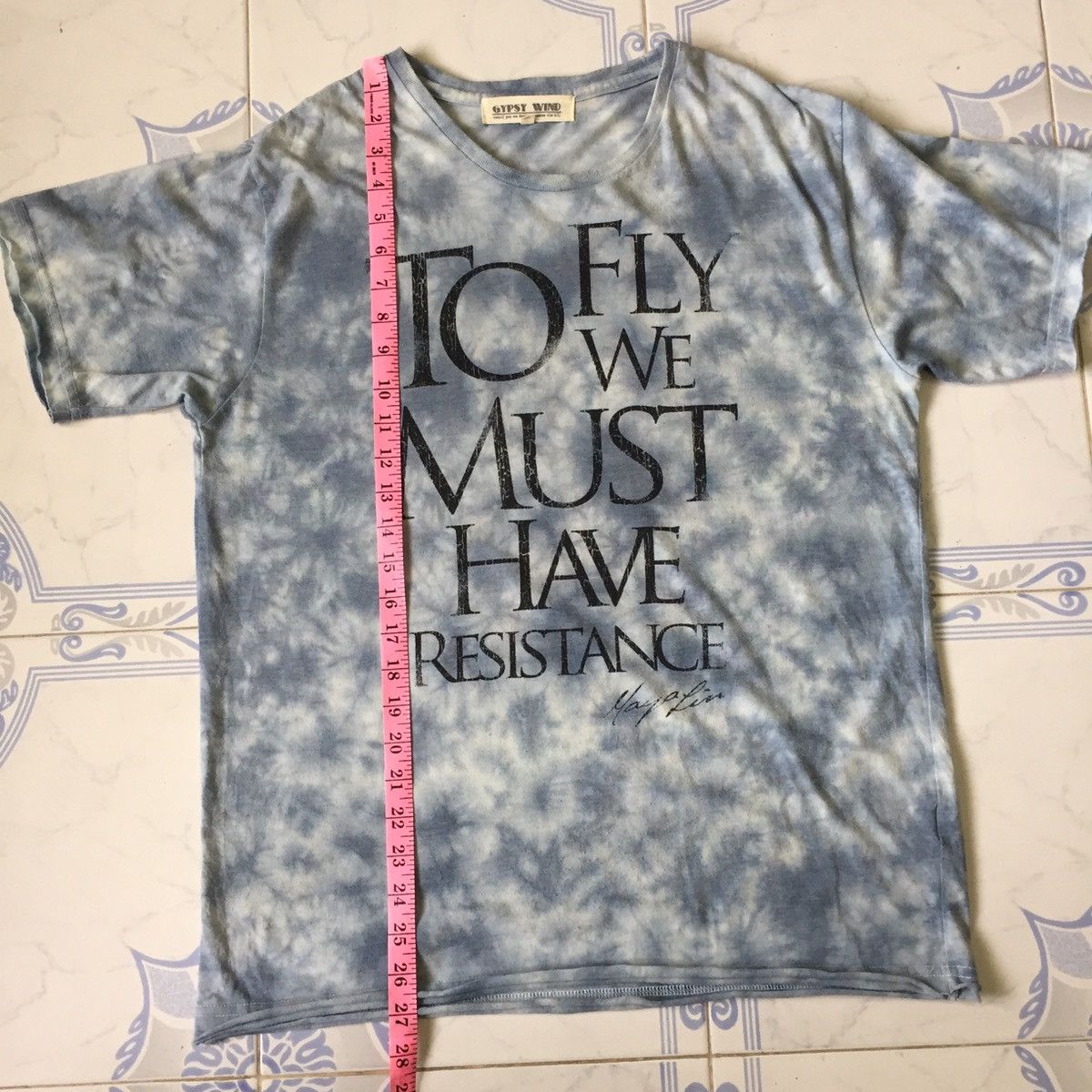 Gypsy × Japanese Brand Tie Dye Tee To Fly We Must Have Resistance Size US L / EU 52-54 / 3 - 16 Thumbnail