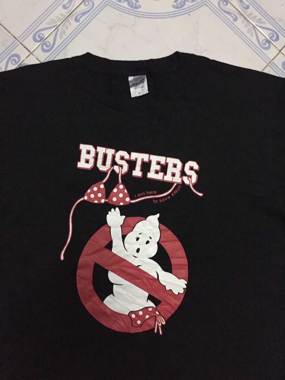 Japanese Brand Do you love Knu?Bust busters tee printstar tag Size US L / EU 52-54 / 3 - 6 Thumbnail