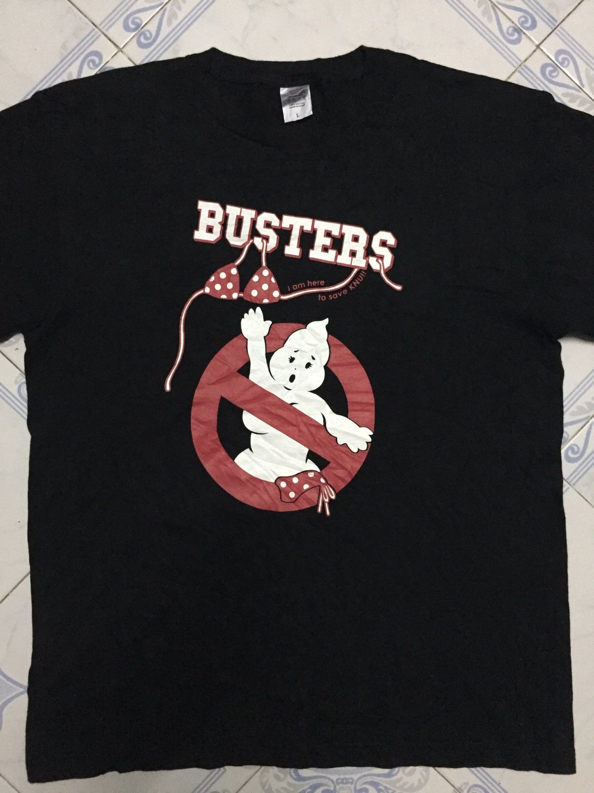 Japanese Brand Do you love Knu?Bust busters tee printstar tag Size US L / EU 52-54 / 3 - 7 Thumbnail