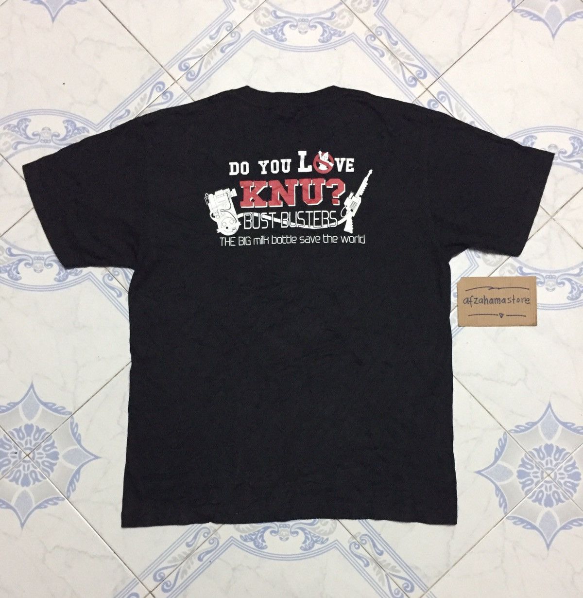 Japanese Brand Do you love Knu?Bust busters tee printstar tag Size US L / EU 52-54 / 3 - 9 Thumbnail