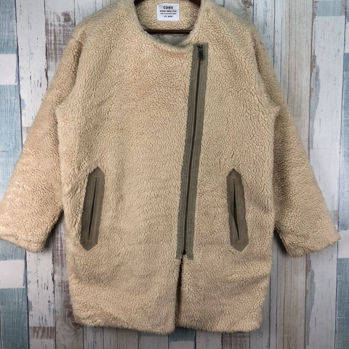 Japanese Brand × Vintage Rare Vintage Coen Deep Pile Fleece Long Jacket Size US M / EU 48-50 / 2 - 4 Thumbnail