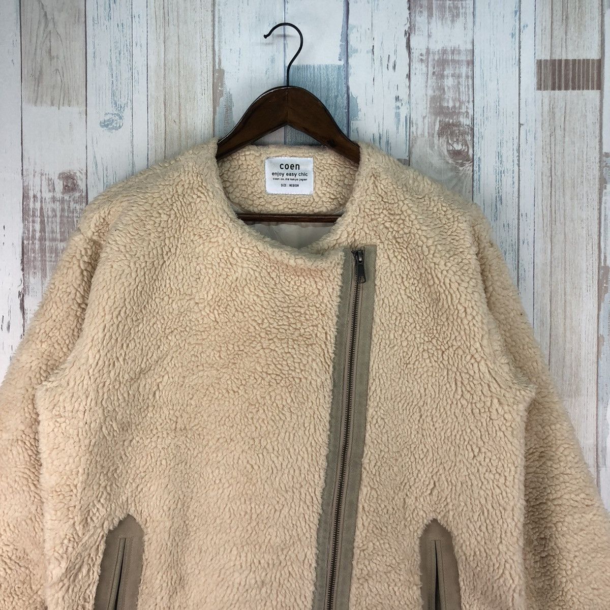 Japanese Brand × Vintage Rare Vintage Coen Deep Pile Fleece Long Jacket Size US M / EU 48-50 / 2 - 3 Thumbnail