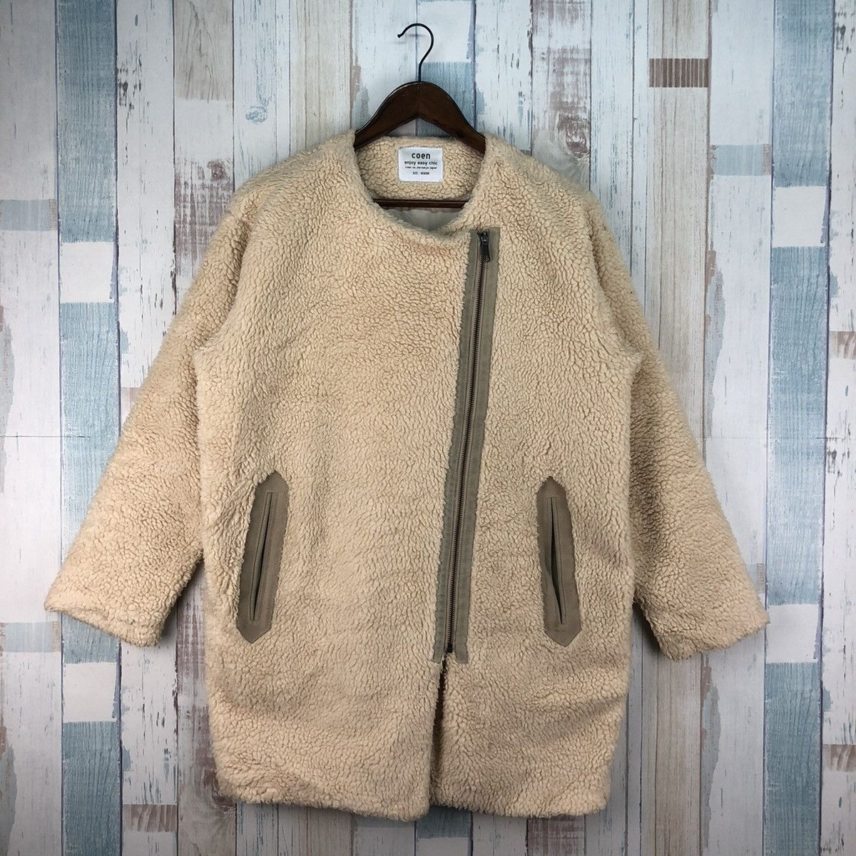 Japanese Brand × Vintage Rare Vintage Coen Deep Pile Fleece Long Jacket Size US M / EU 48-50 / 2 - 1 Thumbnail