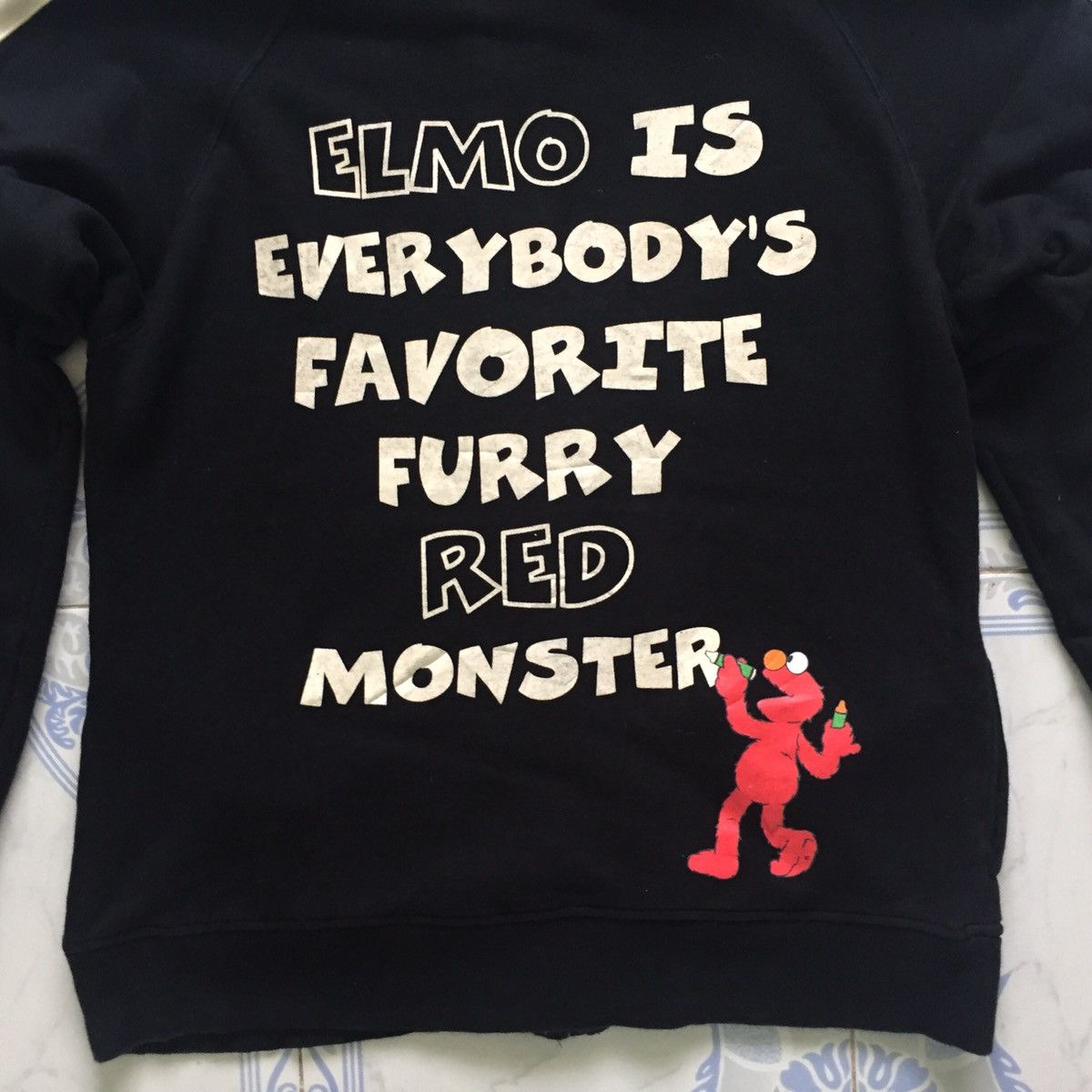 Anime Elmo Sesame Street Big Logo Zipper Hoodie Sweater Jacket Size US M / EU 48-50 / 2 - 2 Thumbnail