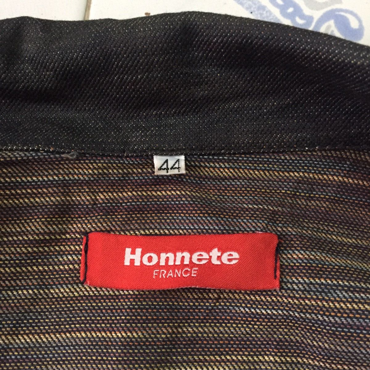 Japanese Brand Honnete Jacket Coat Fabrique en FRANCE Like Denim Material Size US S / EU 44-46 / 1 - 12 Thumbnail