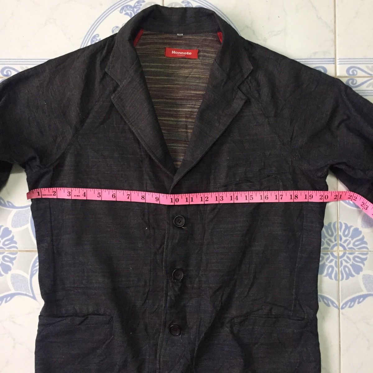 Japanese Brand Honnete Jacket Coat Fabrique en FRANCE Like Denim Material Size US S / EU 44-46 / 1 - 15 Thumbnail