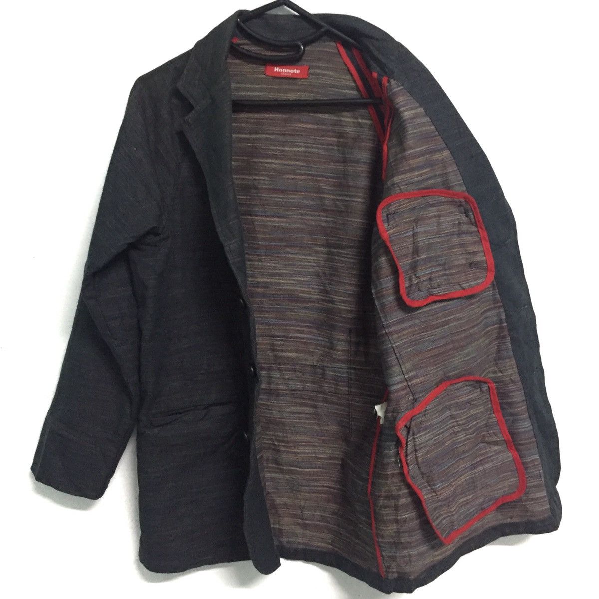 Japanese Brand Honnete Jacket Coat Fabrique en FRANCE Like Denim Material Size US S / EU 44-46 / 1 - 10 Thumbnail