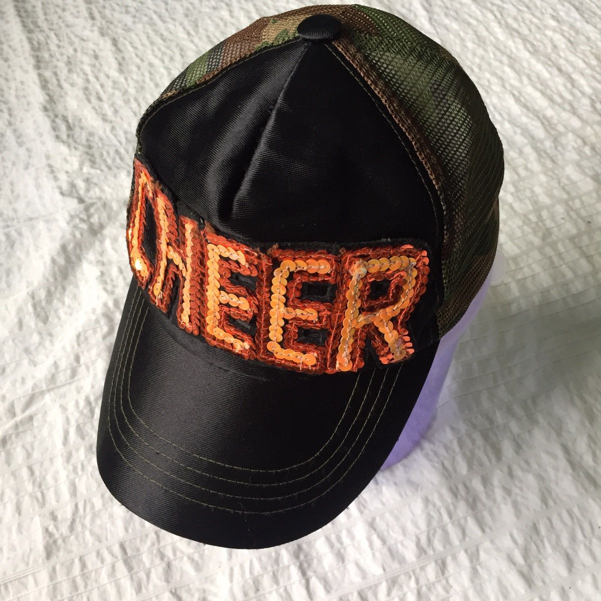 Japanese Brand Cheer Spellout Mesh Camo Cap Size ONE SIZE - 1 Thumbnail