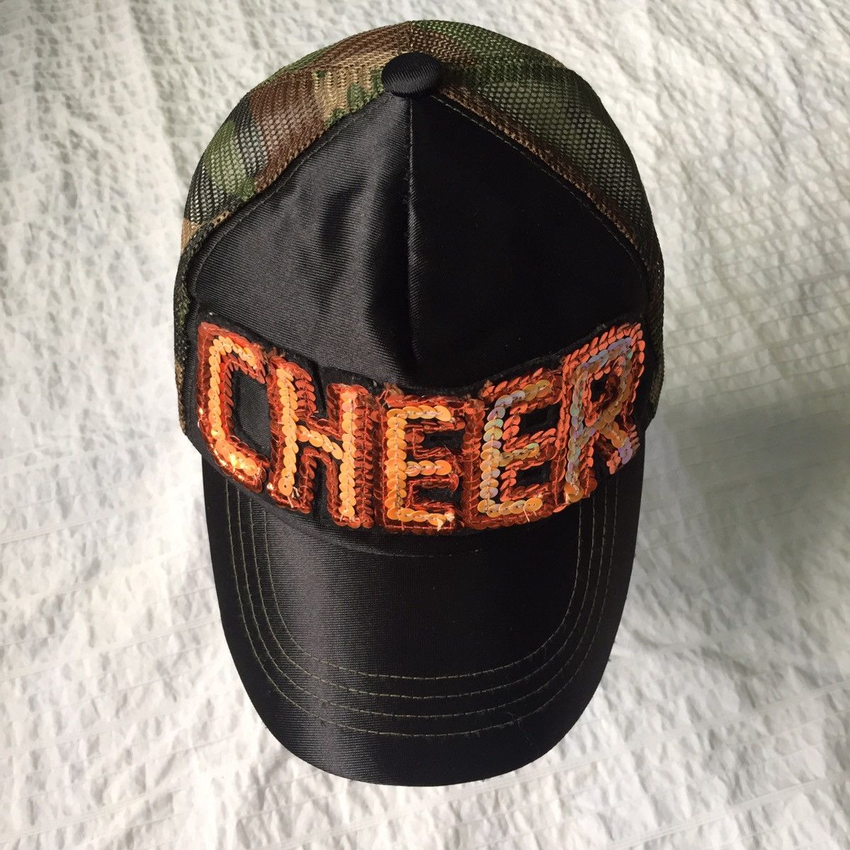 Japanese Brand Cheer Spellout Mesh Camo Cap Size ONE SIZE - 2 Thumbnail