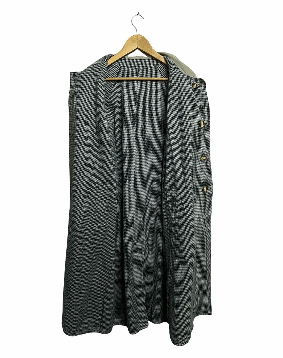 Other Vintage Reversible Italian Trench Coat Houndstooth Size US L / EU 52-54 / 3 - 2 Thumbnail