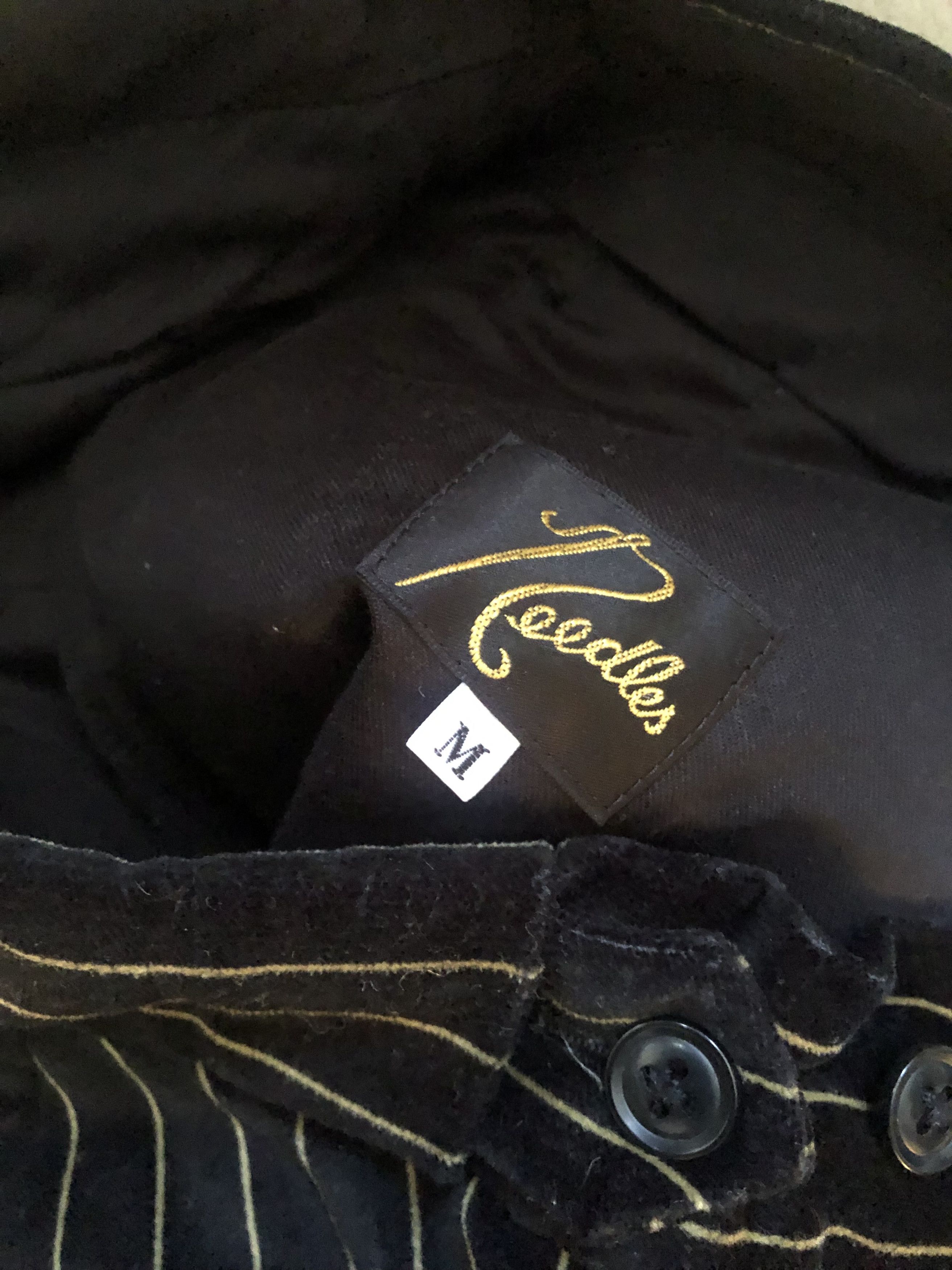 Needles Side Tab Trouser - Black Velveteen Size US 32 / EU 48 - 6 Thumbnail