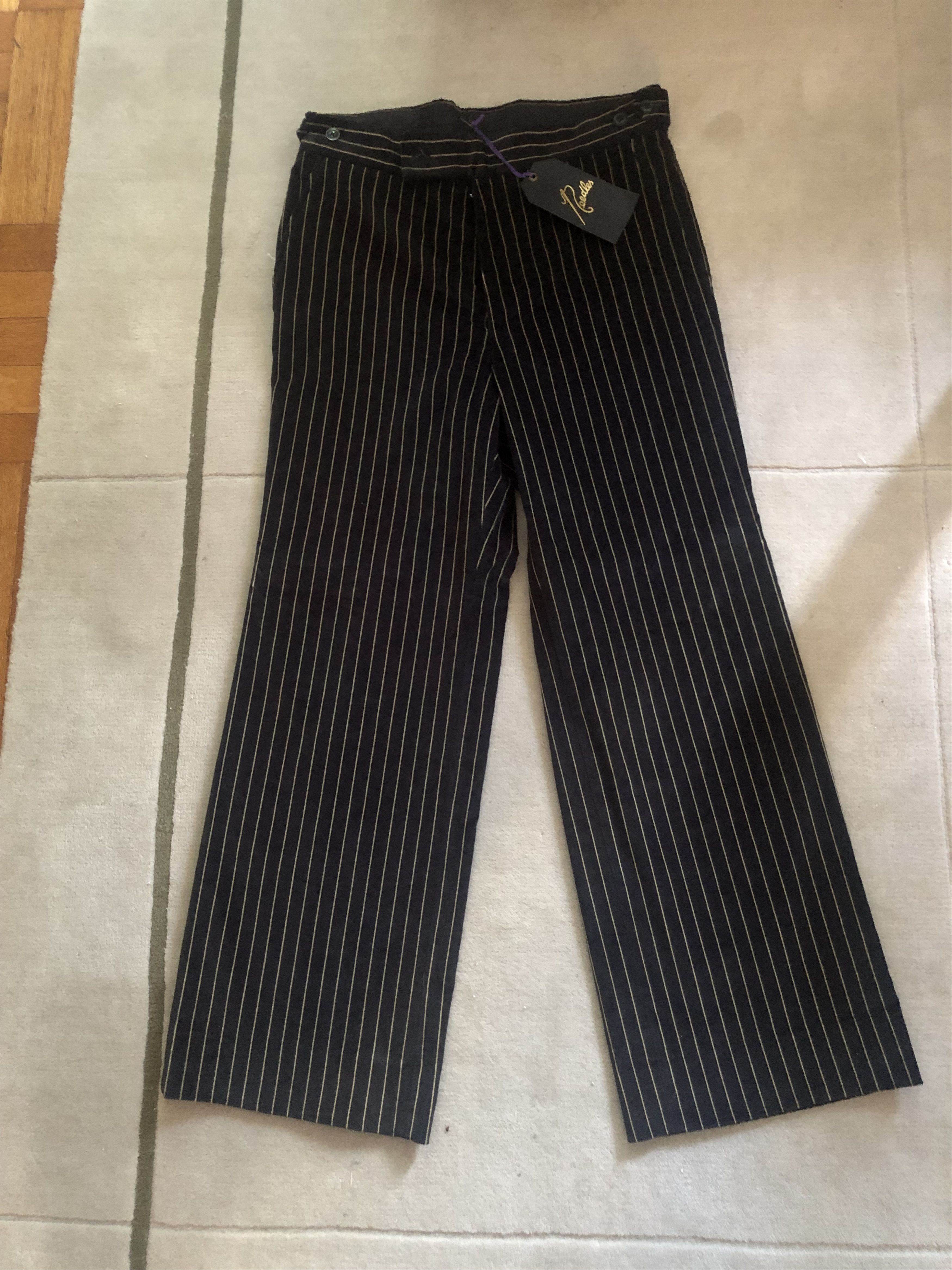 Needles Side Tab Trouser - Black Velveteen Size US 32 / EU 48 - 5 Thumbnail