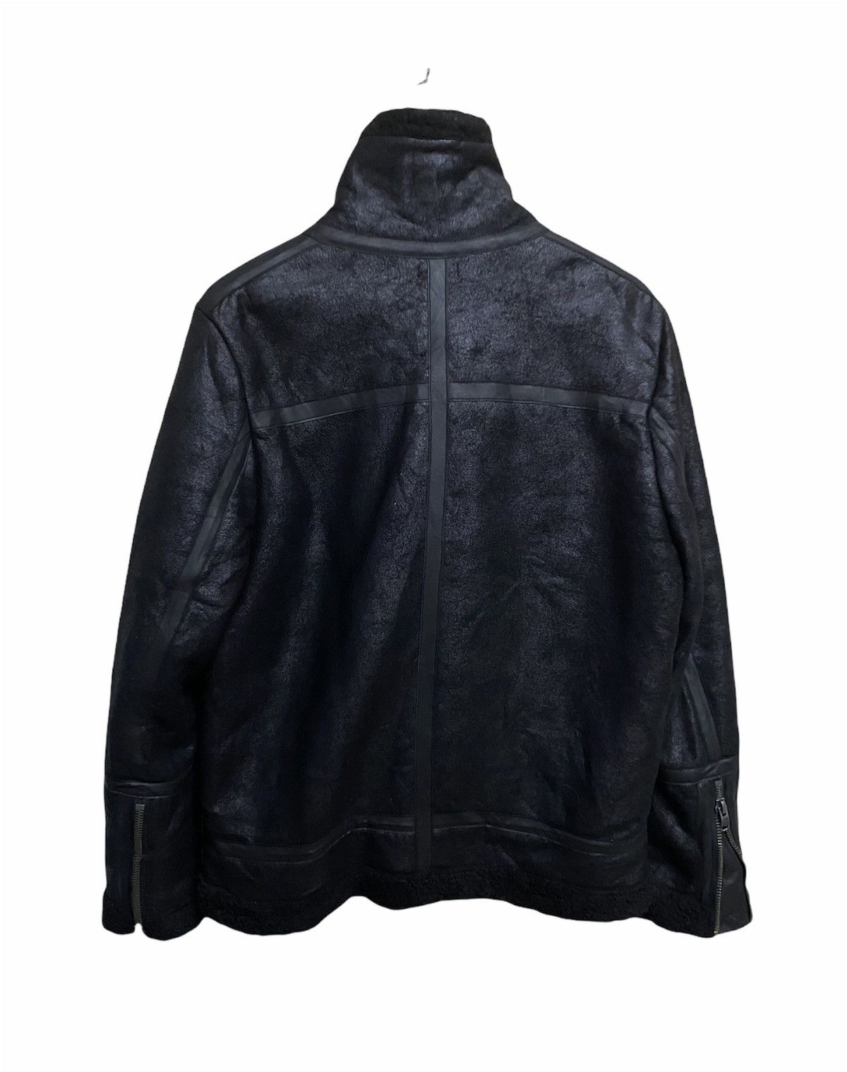 Divided H&M Divided Black Faux Shearling Aviator Jacket Moto Biker Size US M / EU 48-50 / 2 - 4 Thumbnail