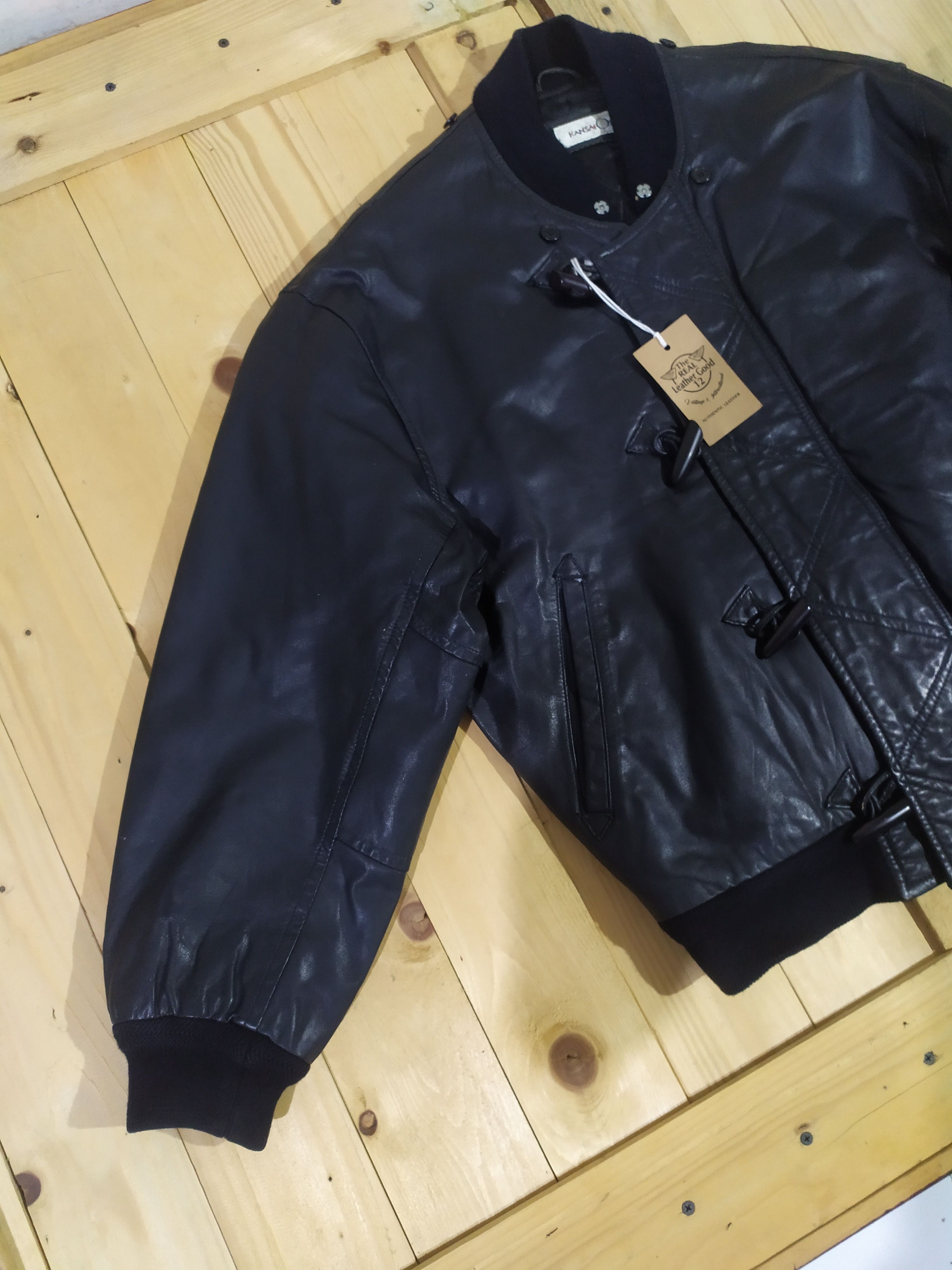 Designer × Kansai Yamamoto KANSAI 02 YAMAMOTO COMPANY IMPACT LEATHER BOMBER JACKET Size US M / EU 48-50 / 2 - 8 Thumbnail