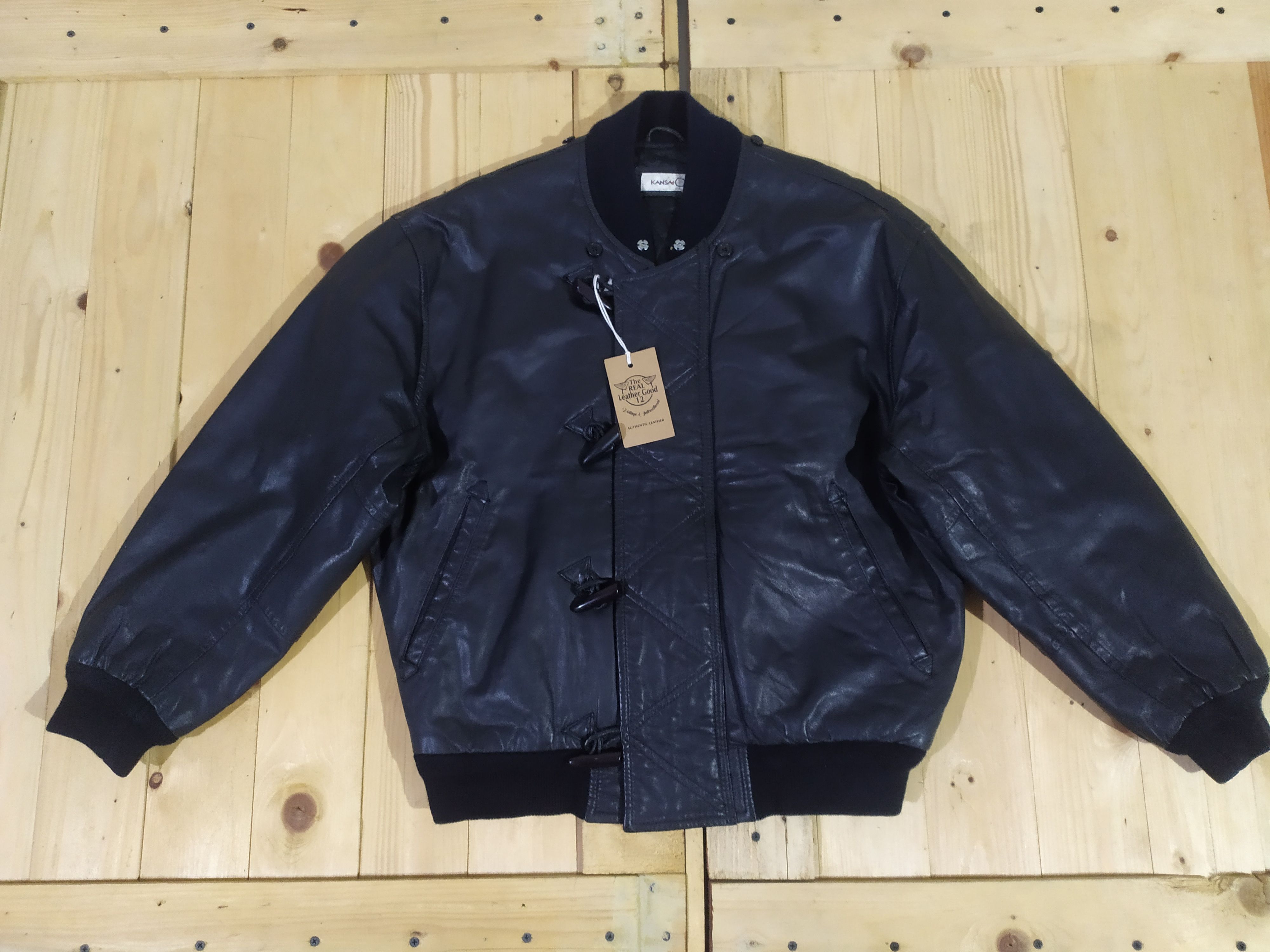 Designer × Kansai Yamamoto KANSAI 02 YAMAMOTO COMPANY IMPACT LEATHER BOMBER JACKET Size US M / EU 48-50 / 2 - 1 Thumbnail