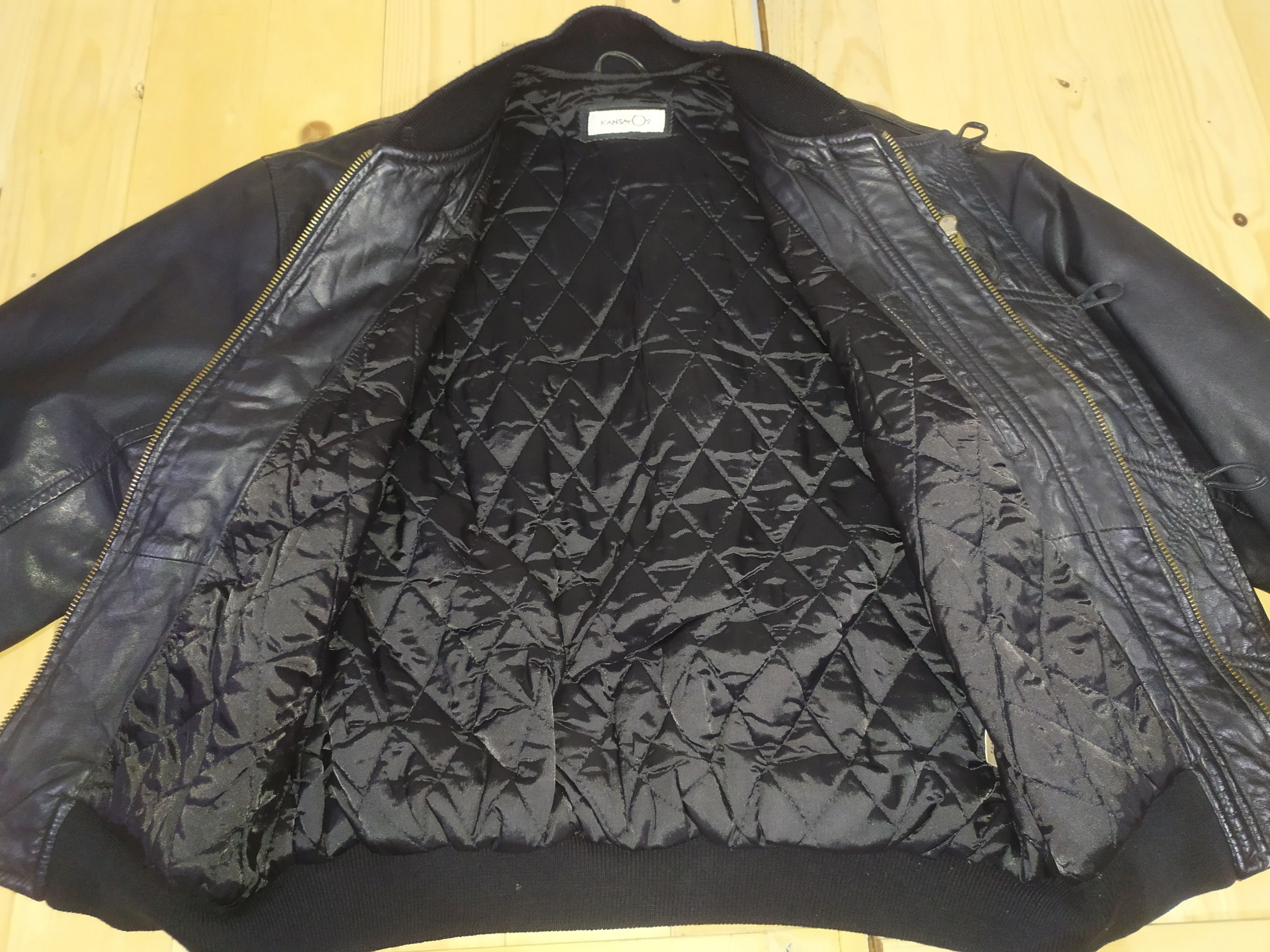 Designer × Kansai Yamamoto KANSAI 02 YAMAMOTO COMPANY IMPACT LEATHER BOMBER JACKET Size US M / EU 48-50 / 2 - 5 Thumbnail