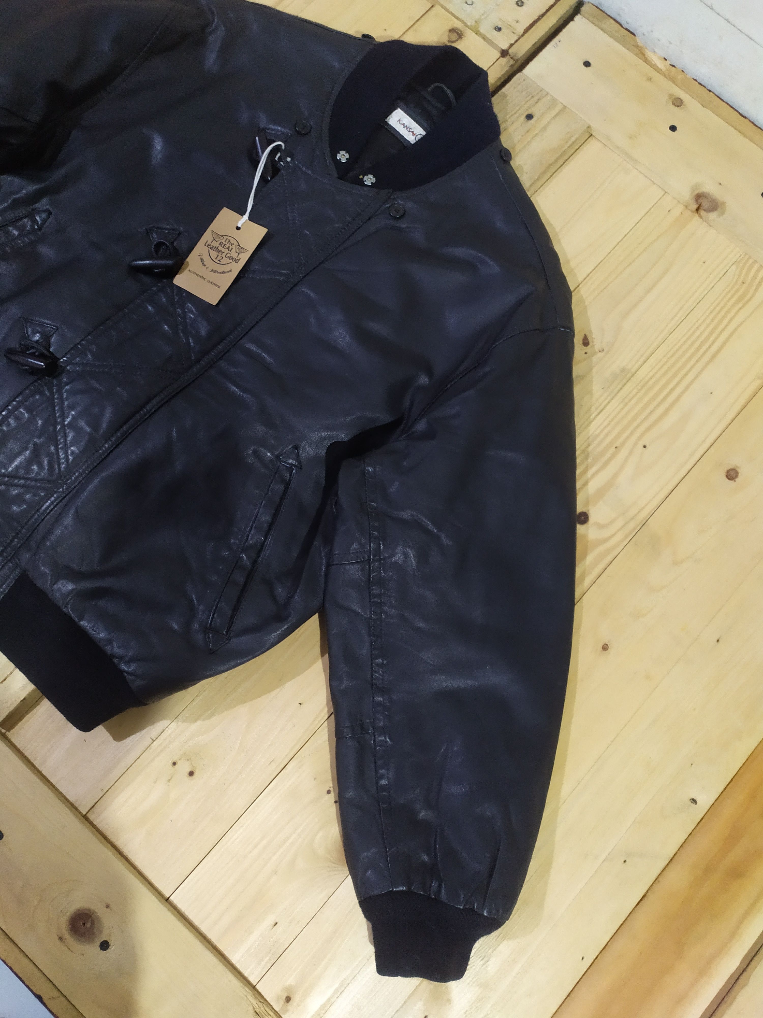 Designer × Kansai Yamamoto KANSAI 02 YAMAMOTO COMPANY IMPACT LEATHER BOMBER JACKET Size US M / EU 48-50 / 2 - 7 Thumbnail