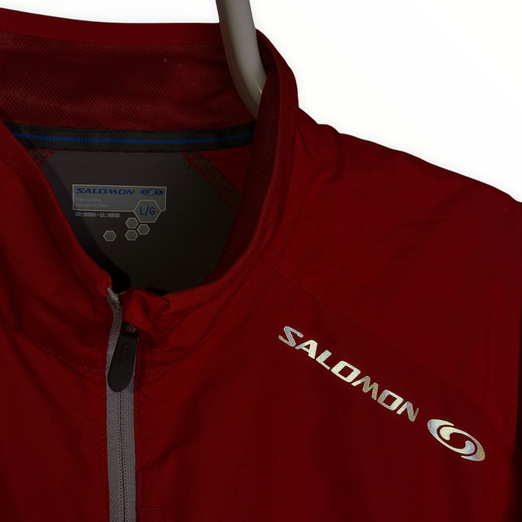 Salomon red softshell light jacket outdoor trekking