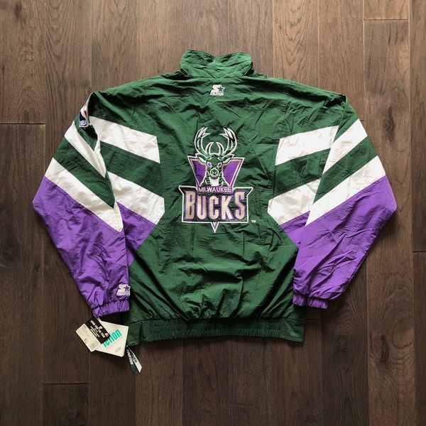 Vintage Vintage 90s Milwaukee Bucks NBA Starter Pullover Windbreaker