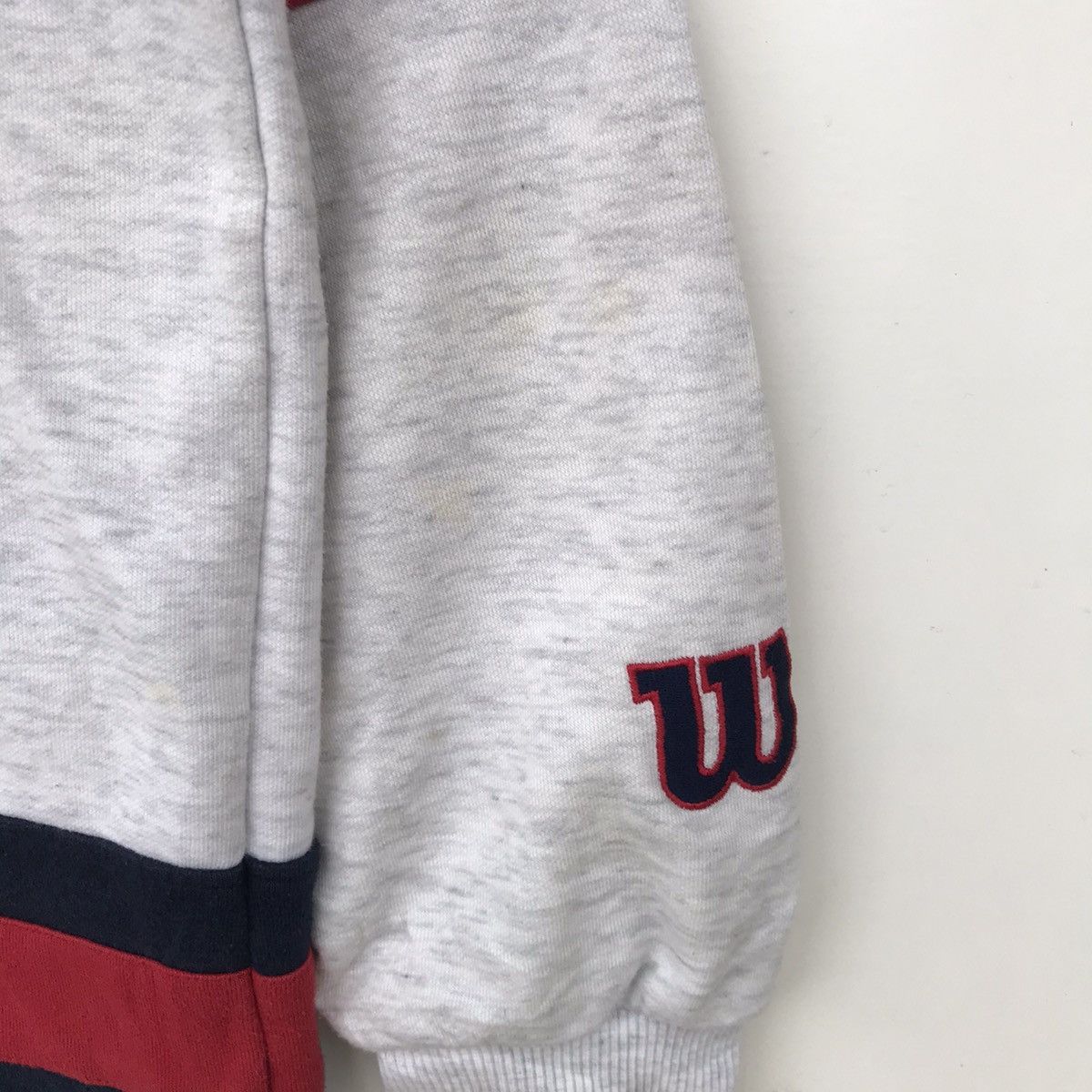 Vintage Vintage 90s WILSON Pro Staff Half-Zip Sweatshirt Size US L / EU 52-54 / 3 - 5 Thumbnail
