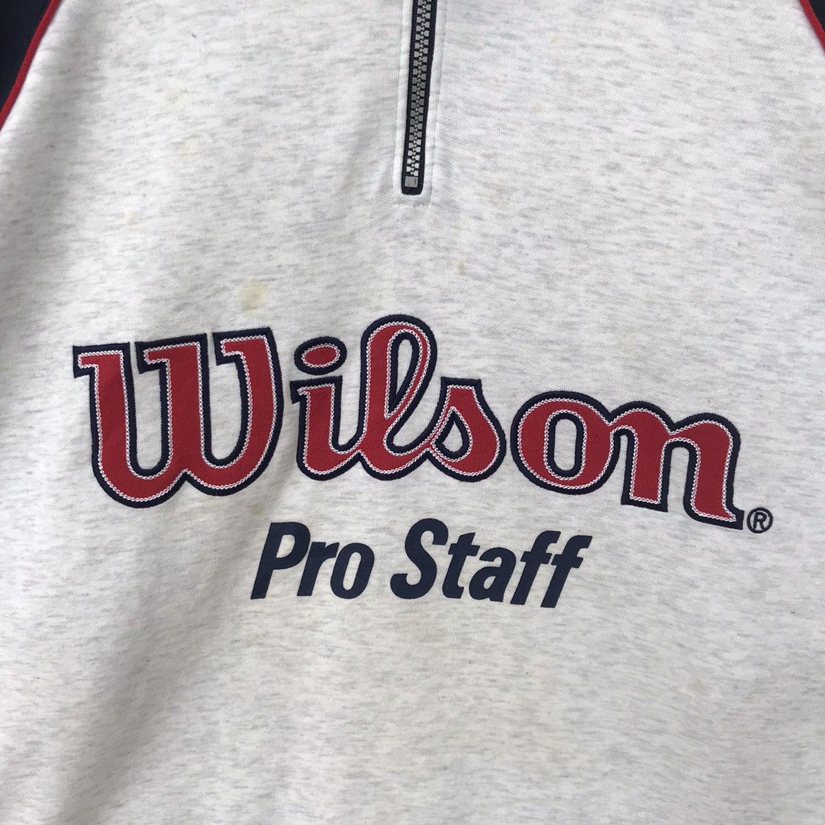 Vintage Vintage 90s WILSON Pro Staff Half-Zip Sweatshirt Size US L / EU 52-54 / 3 - 4 Thumbnail