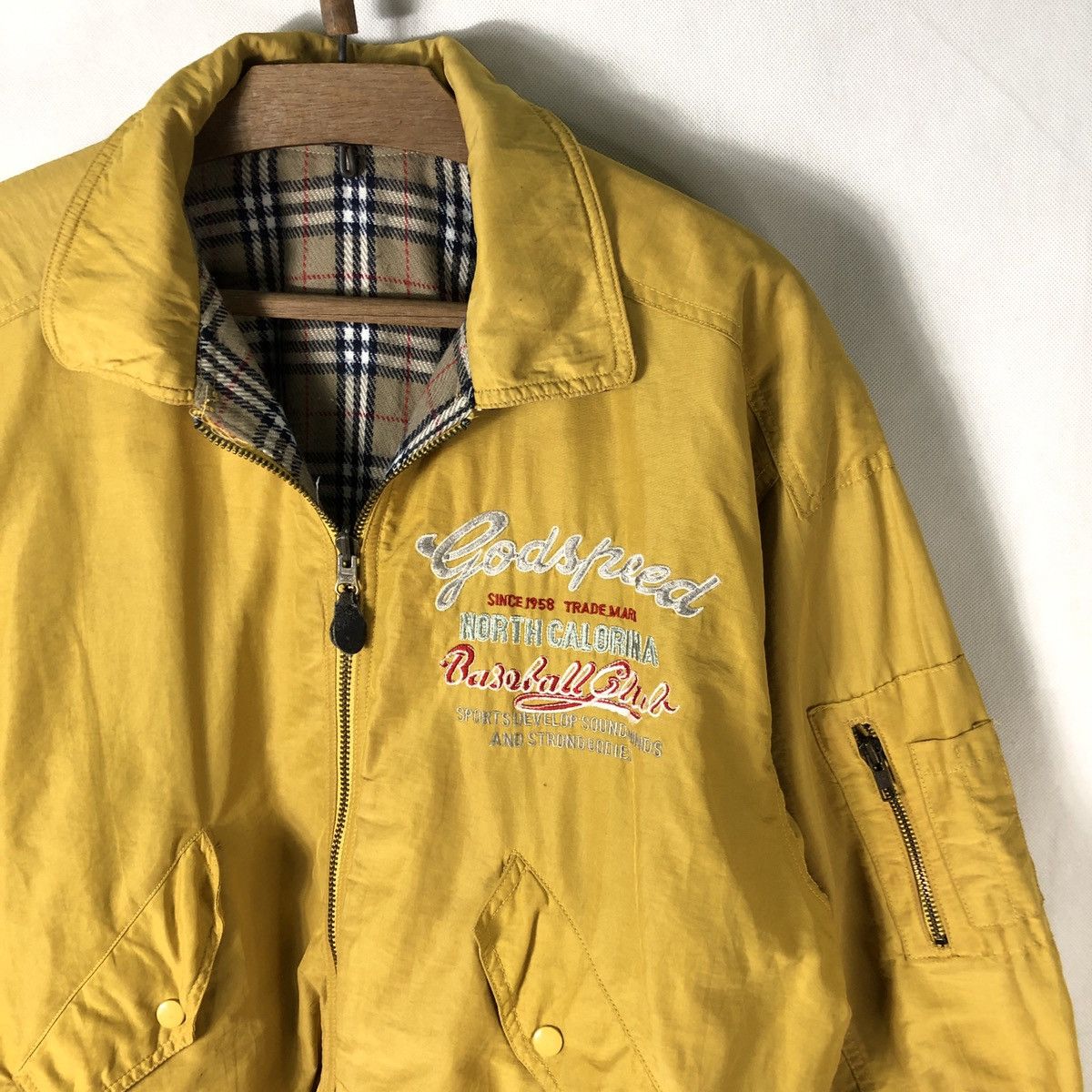 Japanese Brand × Vintage Vintage Godspeed Baseball Club Reversible Nova Check Jacket Size US M / EU 48-50 / 2 - 5 Thumbnail