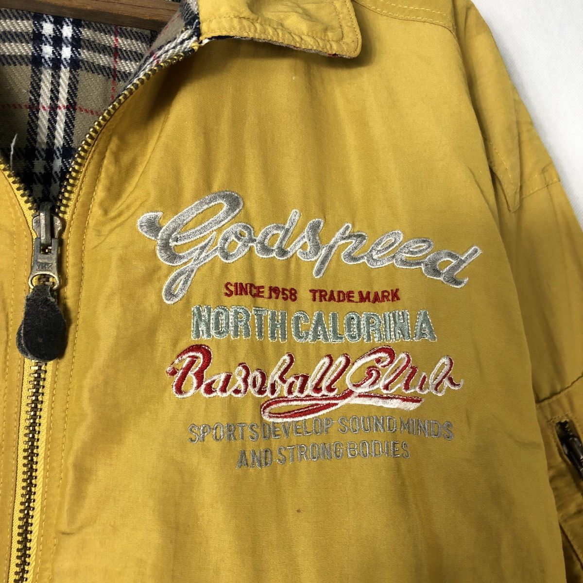 Japanese Brand × Vintage Vintage Godspeed Baseball Club Reversible Nova Check Jacket Size US M / EU 48-50 / 2 - 6 Thumbnail