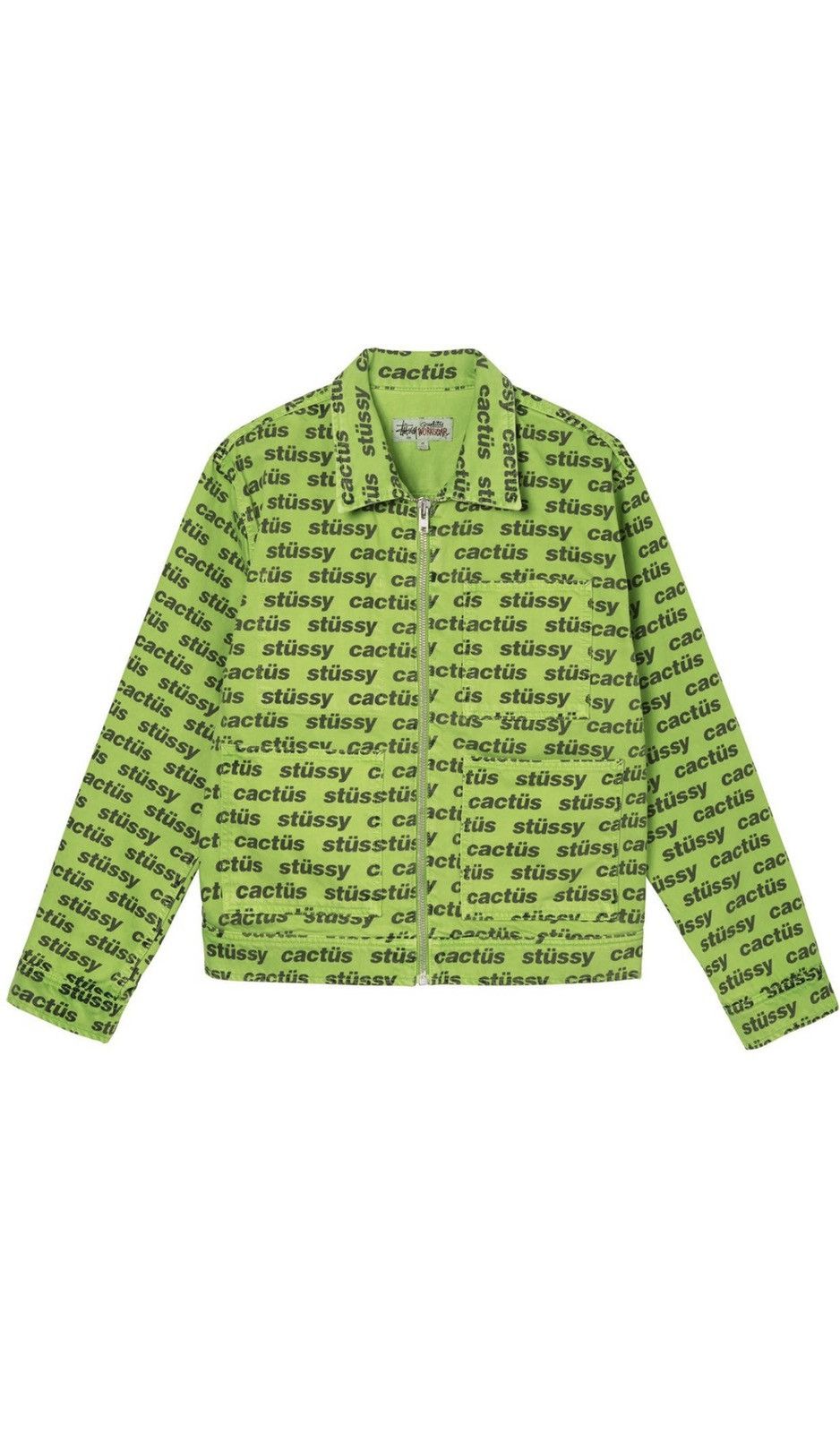 ジャケット・アウター Stussy cactus plant CPFM Stussy x CPFM Zip Work Jacket Green Men's - SS21 - US