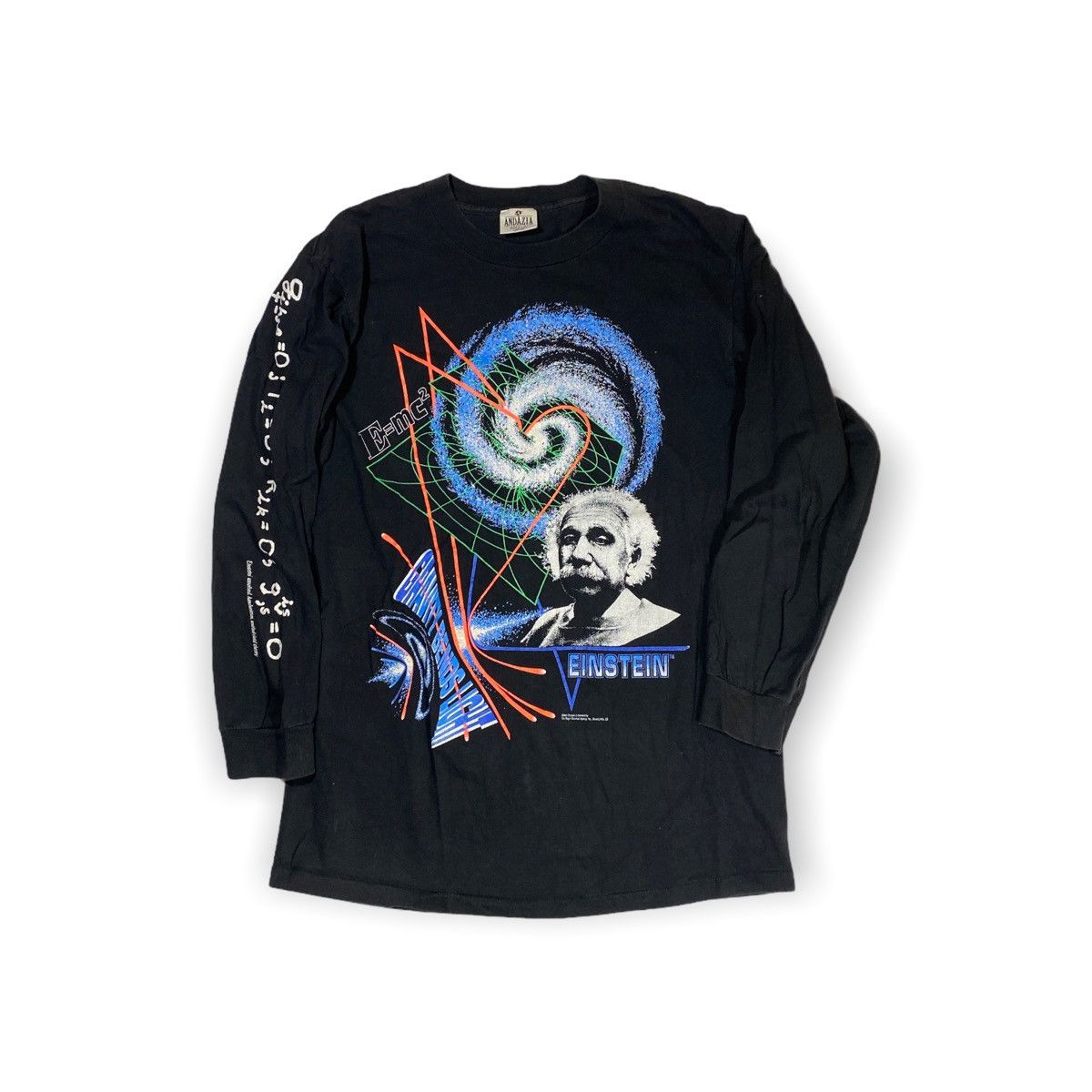 Vintage 90s Albert Einstein Collage Long Sleeve Shirt Size US L / EU 52-54 / 3 - 1 Thumbnail