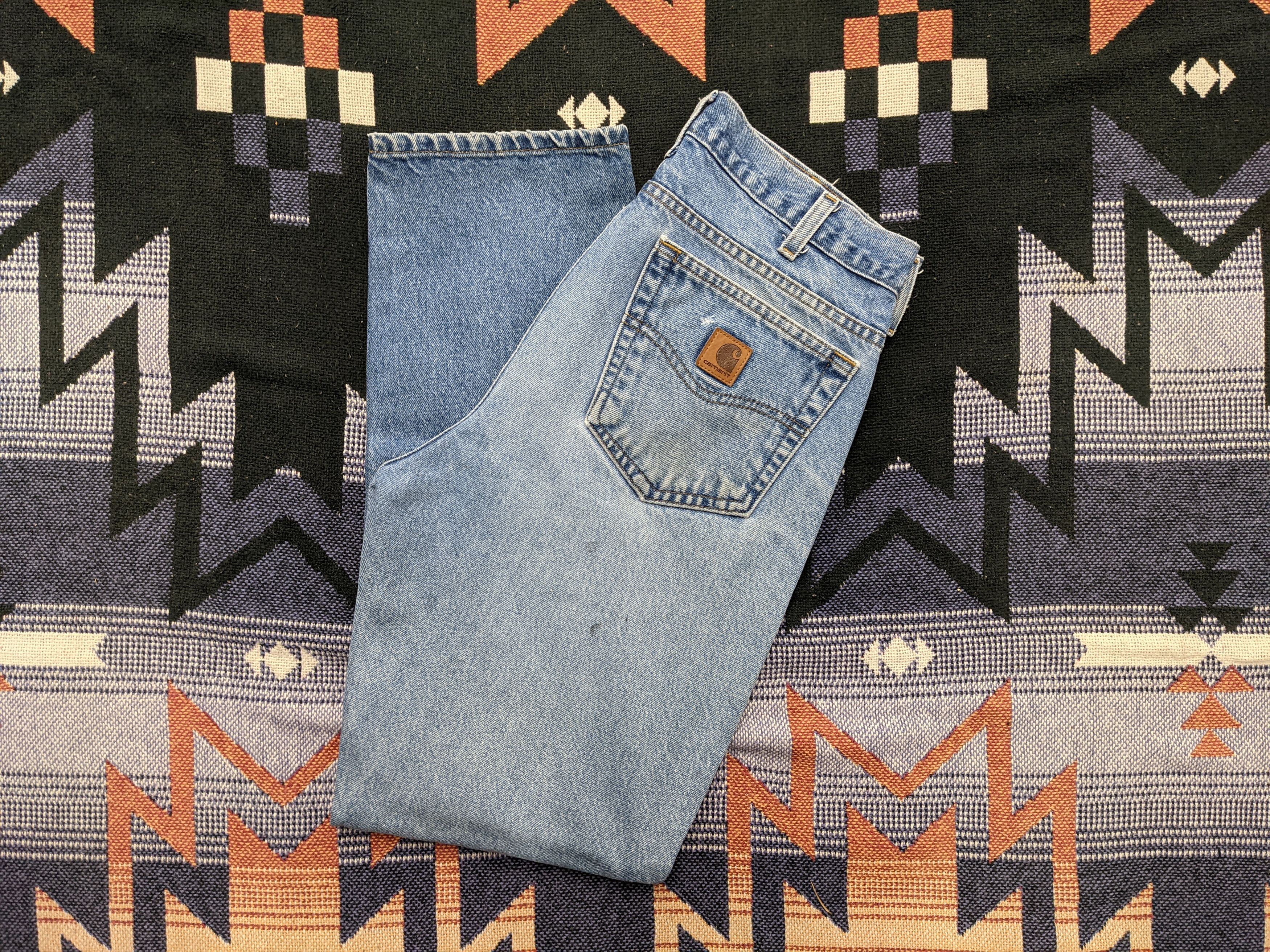 Carhartt × Vintage Vintage Carhartt blue jeans Size US 32 / EU 48 - 1 Thumbnail