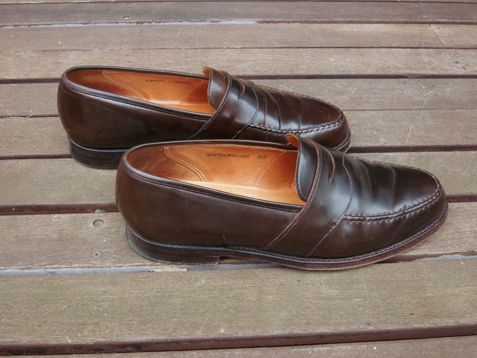 Ralph Lauren Marlow Shell Cordovan Penny Loafers Size US 10 / EU 43 - 2 Preview