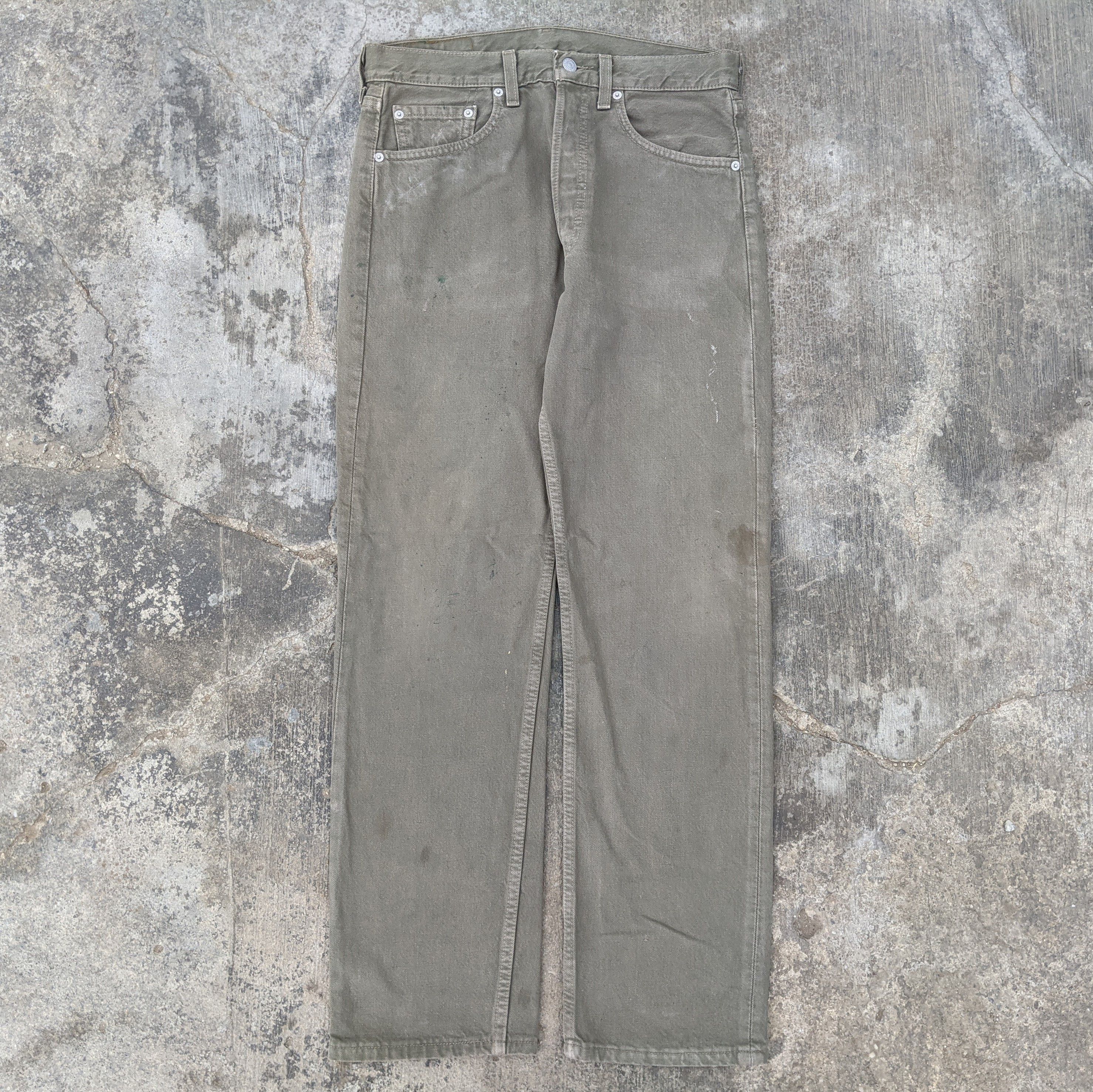 image of Levis x Vintage Olive Faded Levi's 501S 31 X 30, Men's