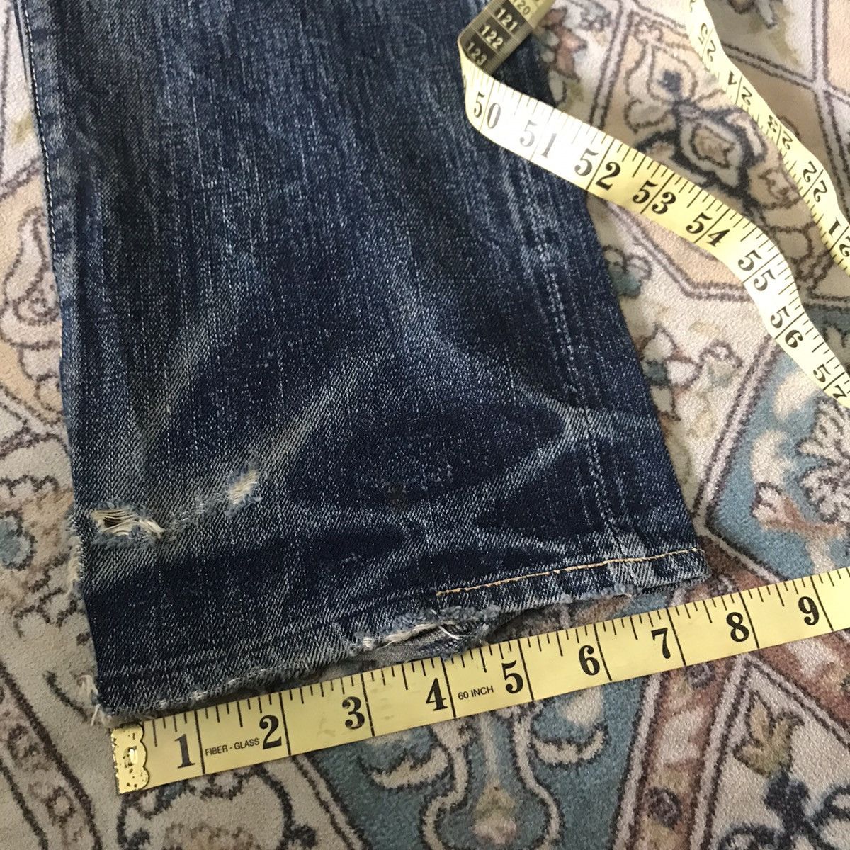 Eternal Eternal Distressed Denim Selvedge Jeans Nature Fade Size US 29 - 25 Thumbnail