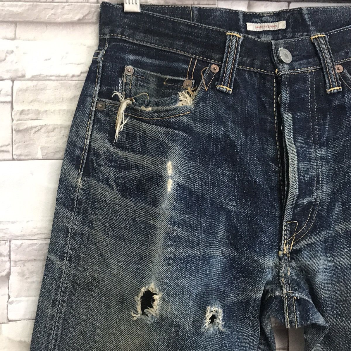 Eternal Eternal Distressed Denim Selvedge Jeans Nature Fade Size US 29 - 5 Thumbnail