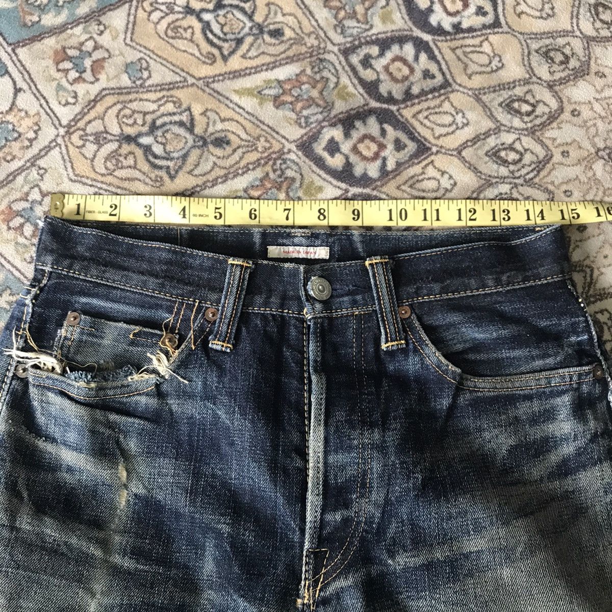 Eternal Eternal Distressed Denim Selvedge Jeans Nature Fade Size US 29 - 21 Thumbnail