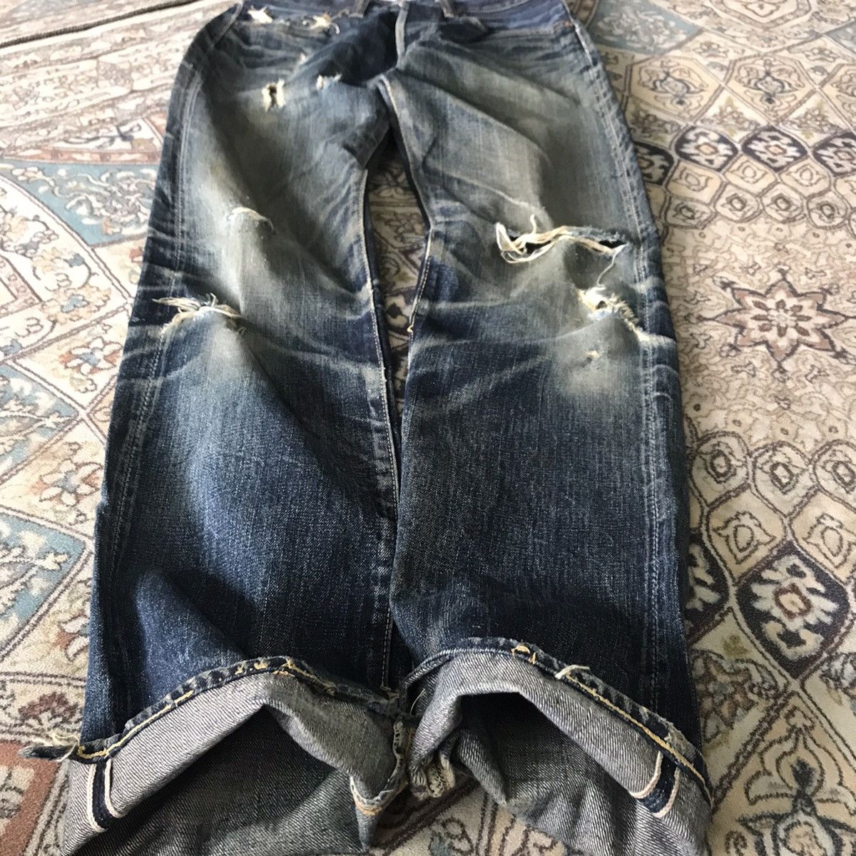 Eternal Eternal Distressed Denim Selvedge Jeans Nature Fade Size US 29 - 20 Thumbnail