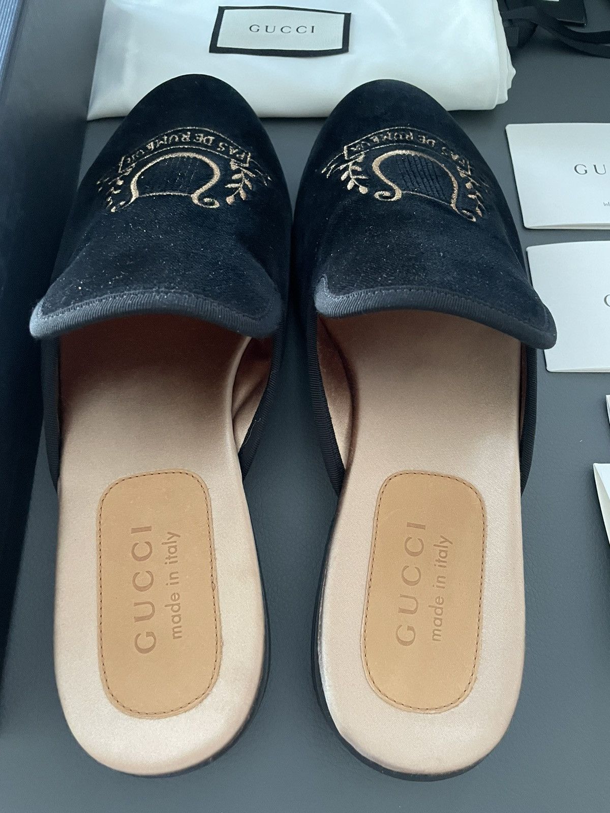 Gucci Rare Runway NEW Marmara Velvet Leather Sandal Loafer Shoes Size US 8.5 / EU 41-42 - 19 Thumbnail