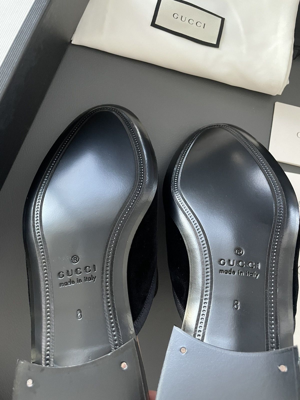 Gucci Rare Runway NEW Marmara Velvet Leather Sandal Loafer Shoes Size US 8.5 / EU 41-42 - 3 Thumbnail
