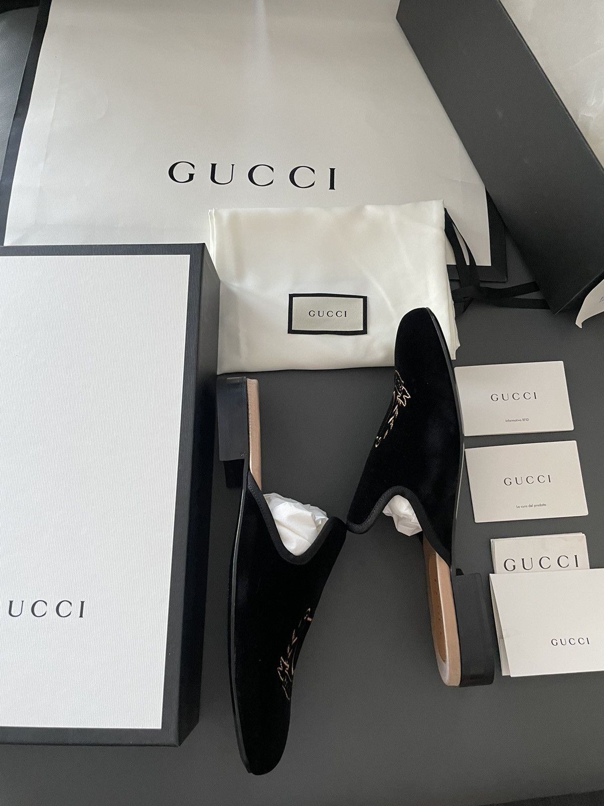 Gucci Rare Runway NEW Marmara Velvet Leather Sandal Loafer Shoes Size US 8.5 / EU 41-42 - 14 Thumbnail