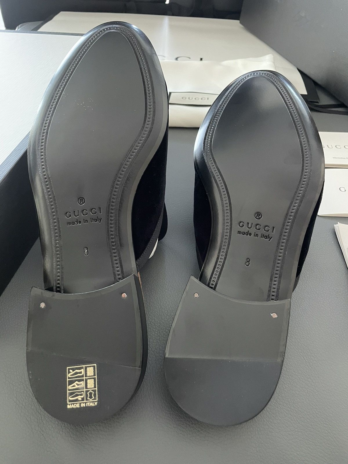 Gucci Rare Runway NEW Marmara Velvet Leather Sandal Loafer Shoes Size US 8.5 / EU 41-42 - 10 Thumbnail