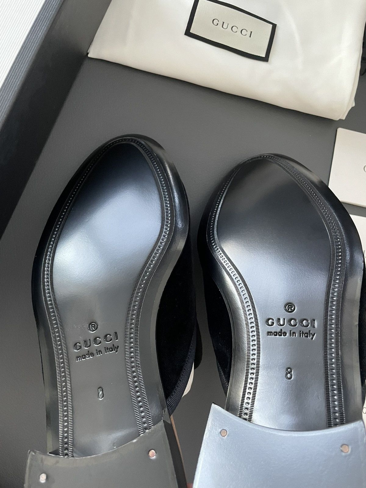 Gucci Rare Runway NEW Marmara Velvet Leather Sandal Loafer Shoes Size US 8.5 / EU 41-42 - 11 Thumbnail