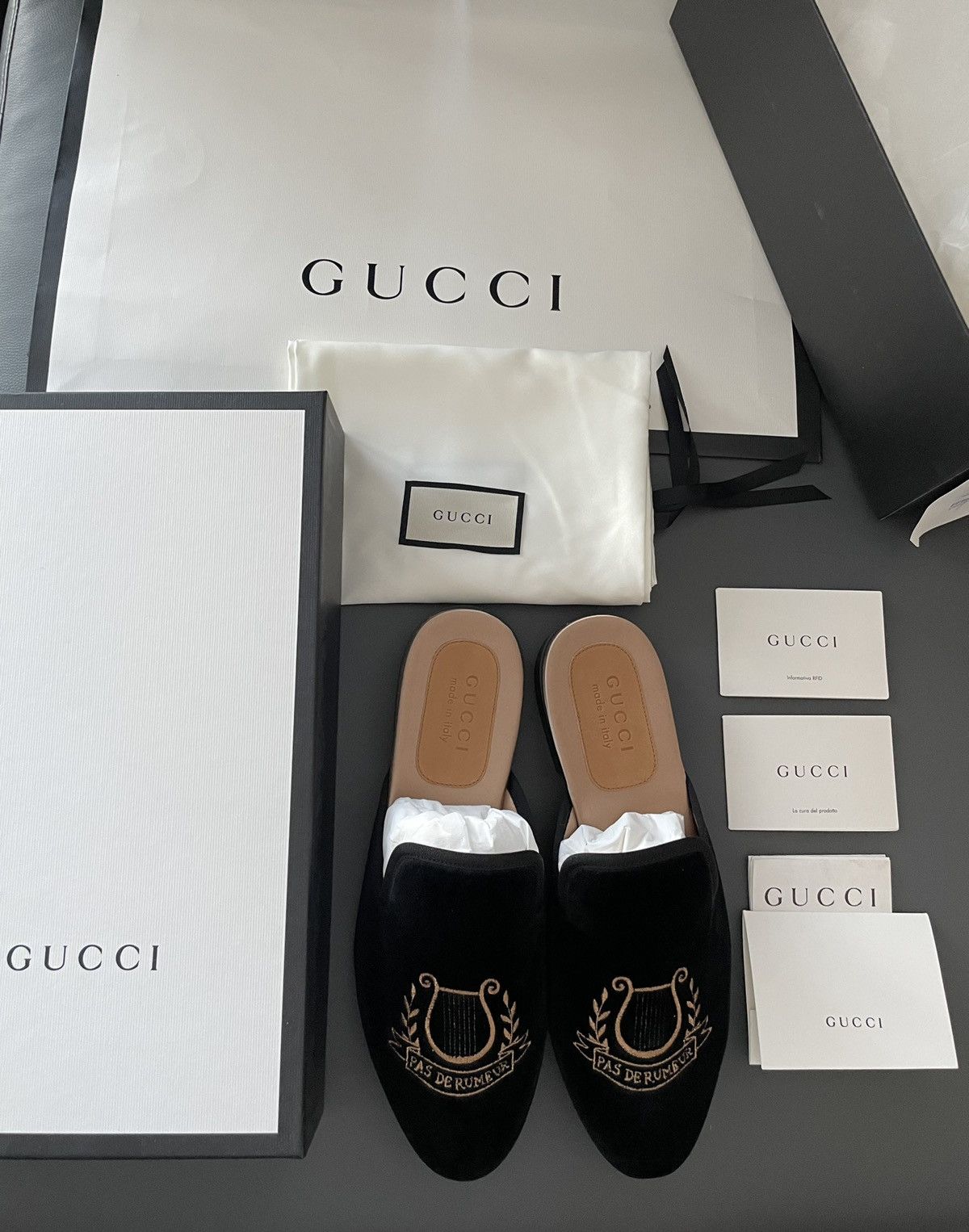 Gucci Rare Runway NEW Marmara Velvet Leather Sandal Loafer Shoes Size US 8.5 / EU 41-42 - 7 Thumbnail
