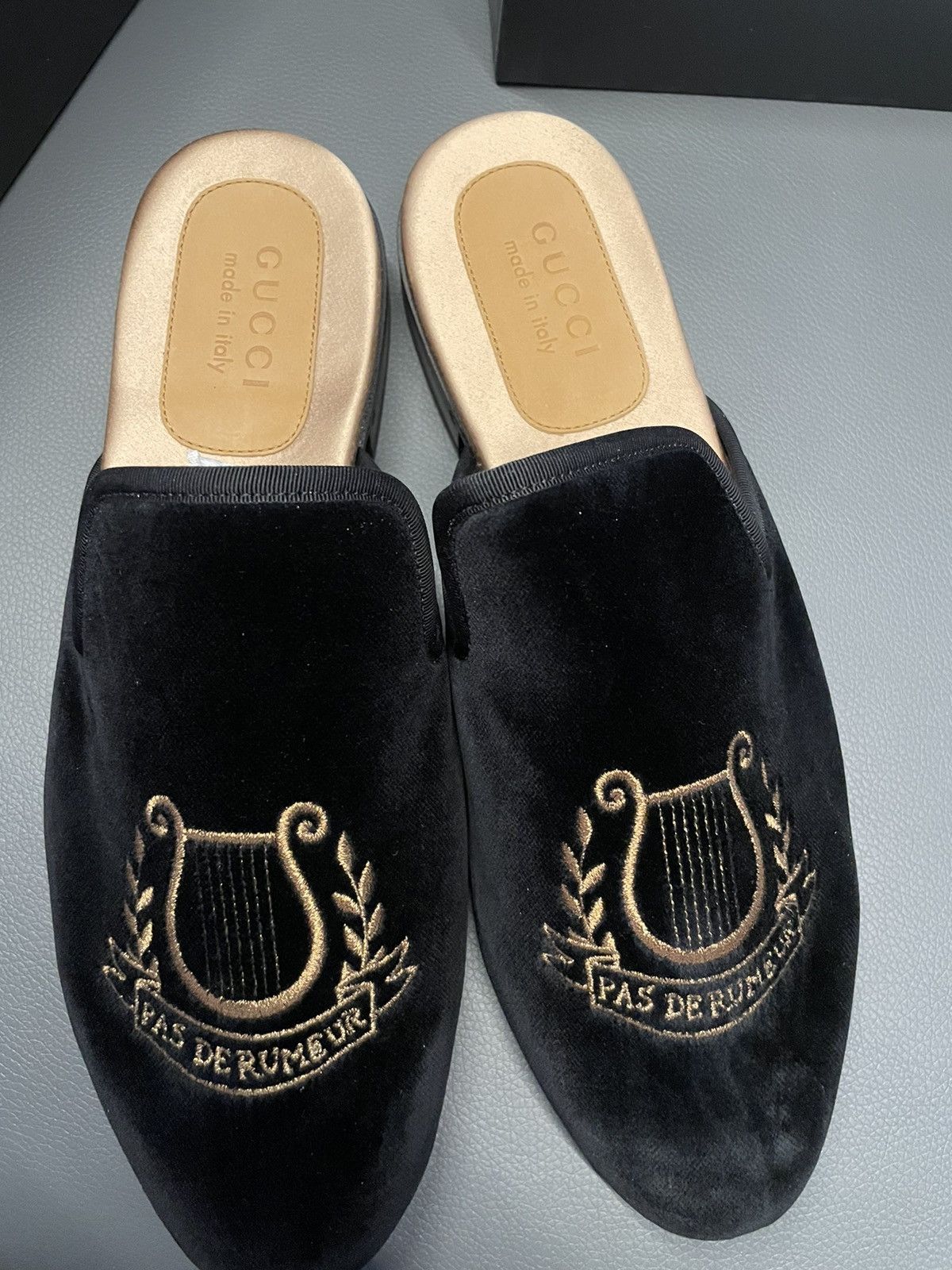 Gucci Gucci Super Runway Limited Edition Velvet Ivory Shoes Size US 9.5 / EU 42-43 - 8 Thumbnail