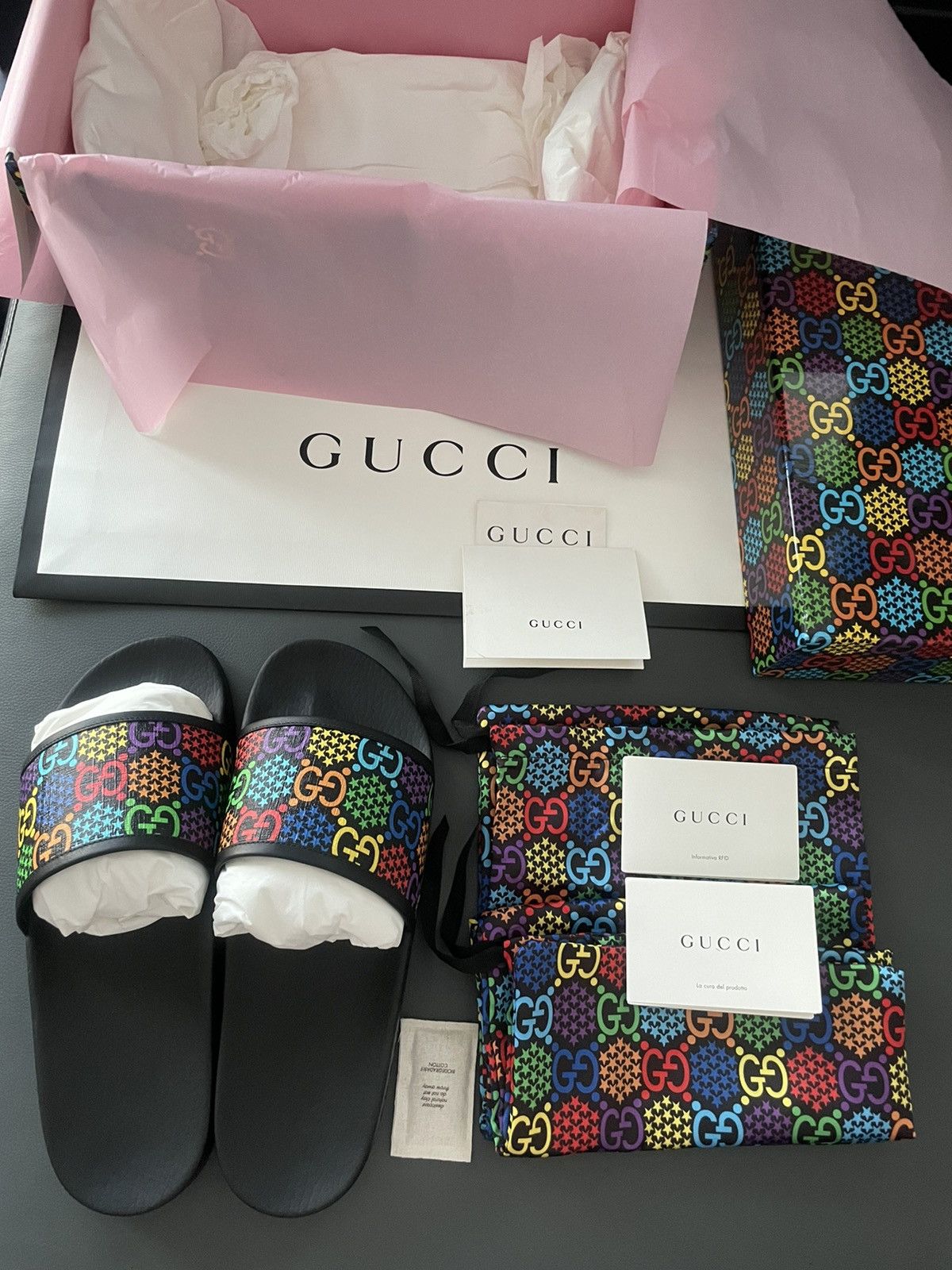 Limited edition gucci slides deals