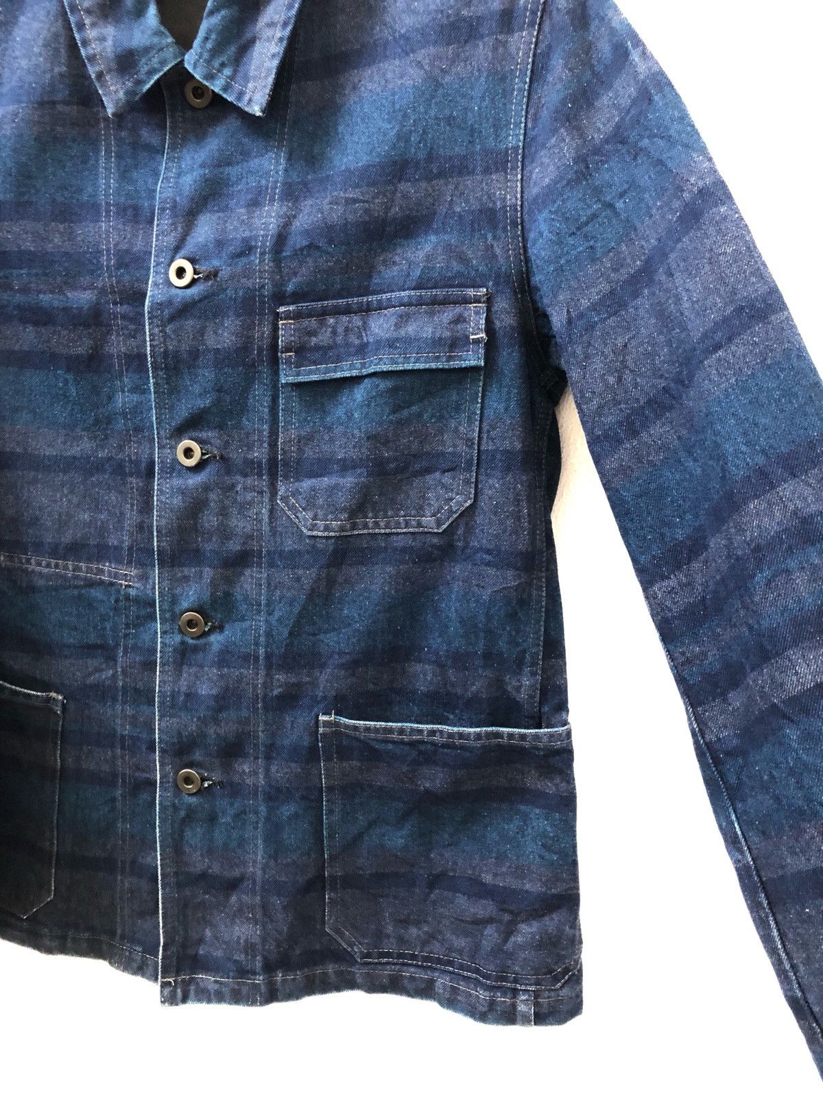 Vintage Vintage RUPERT Japan Border Striped Jailer Denim Jacket Size US S / EU 44-46 / 1 - 10 Thumbnail