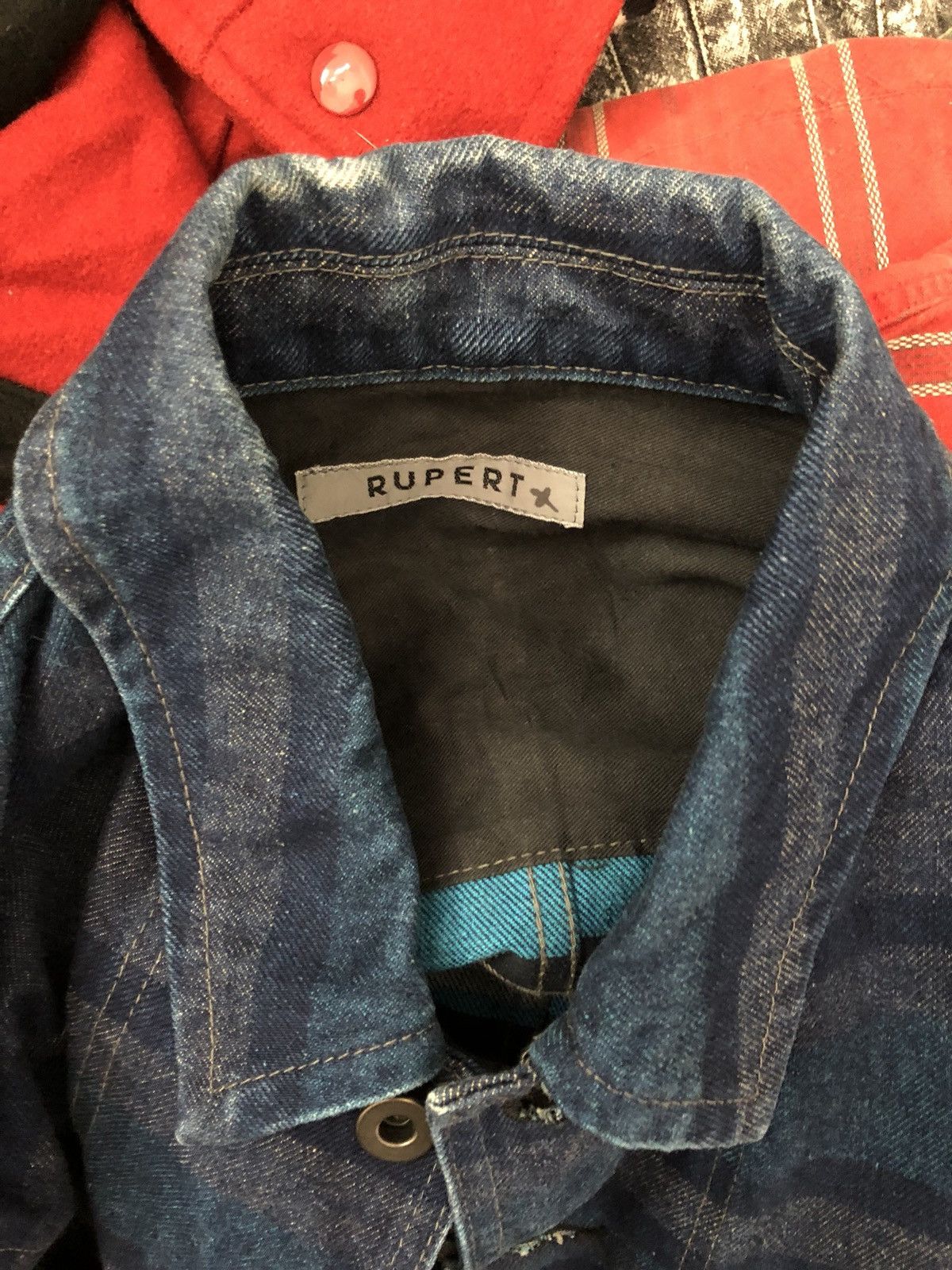 Vintage Vintage RUPERT Japan Border Striped Jailer Denim Jacket Size US S / EU 44-46 / 1 - 17 Thumbnail